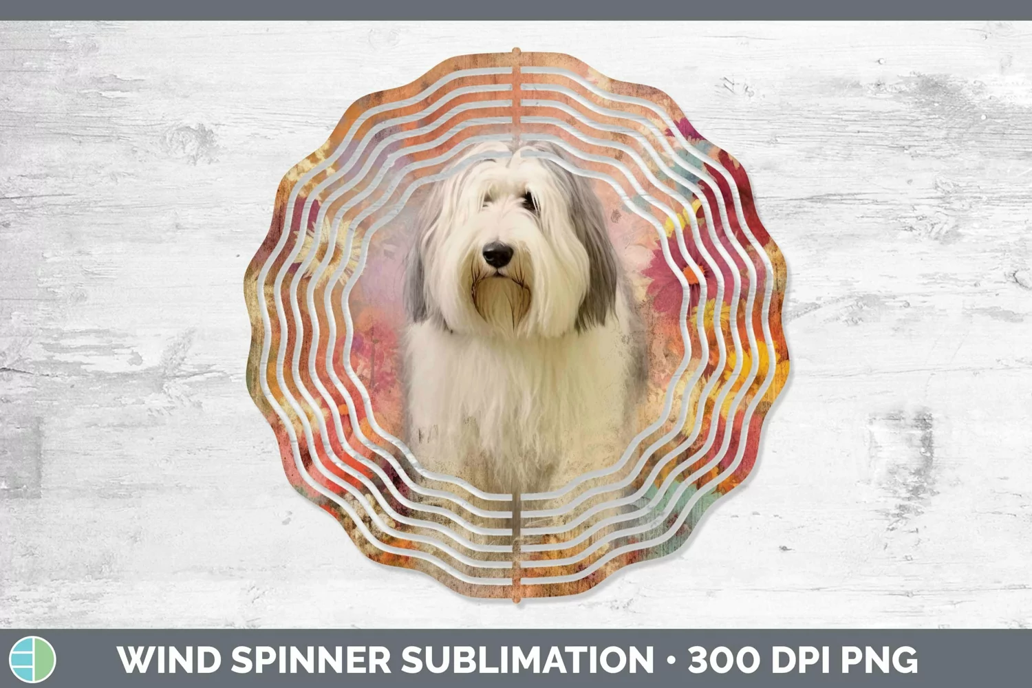 GorgeousVintage Decoupage Wind Spinner design.