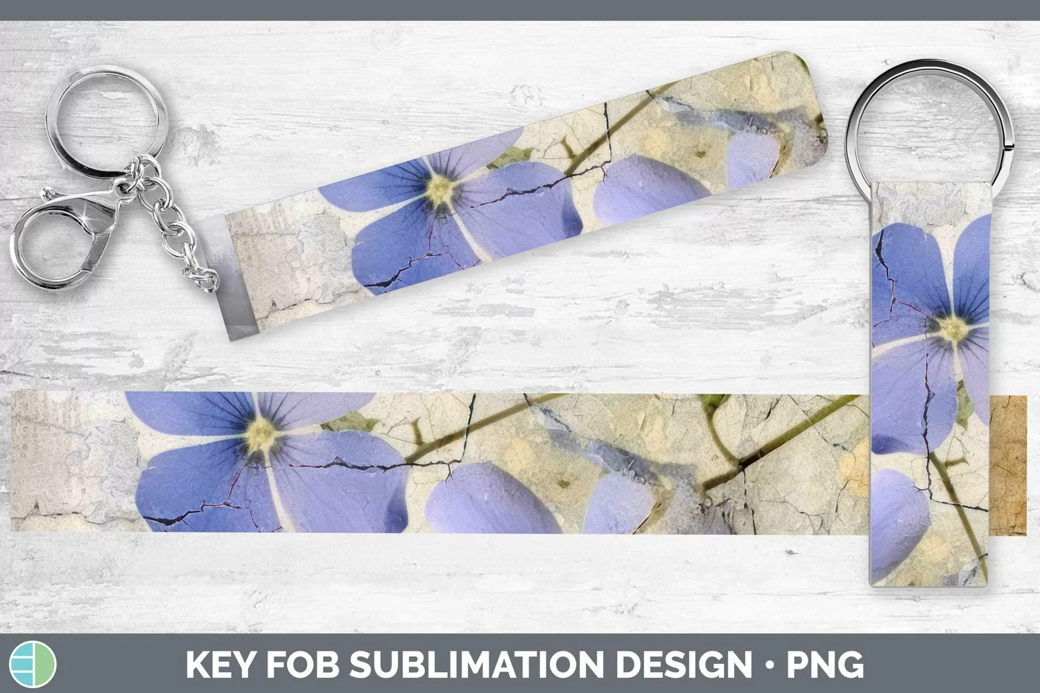 GorgeousVintage Decoupage Key Fob design.