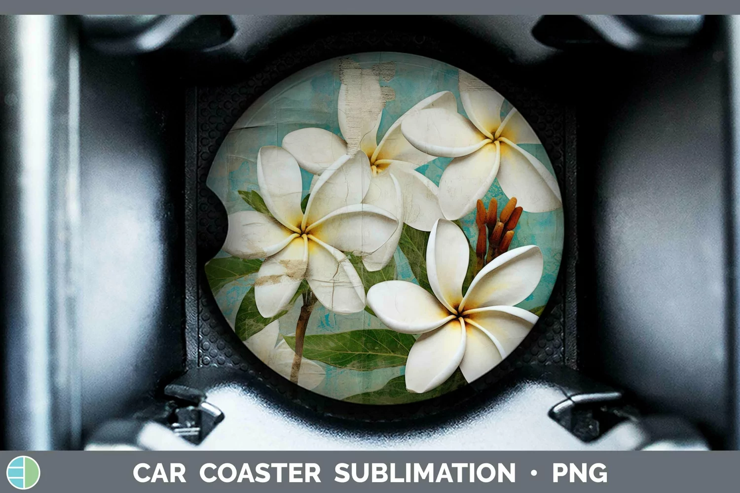 GorgeousVintage Decoupage Car Coaster design.