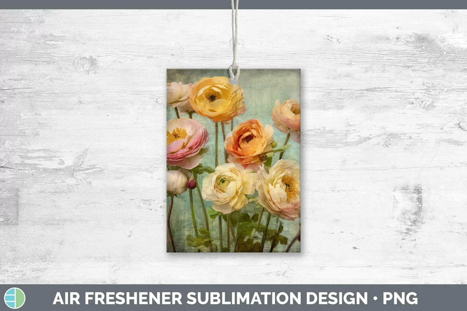 GorgeousVintage Decoupage Air Freshener design.