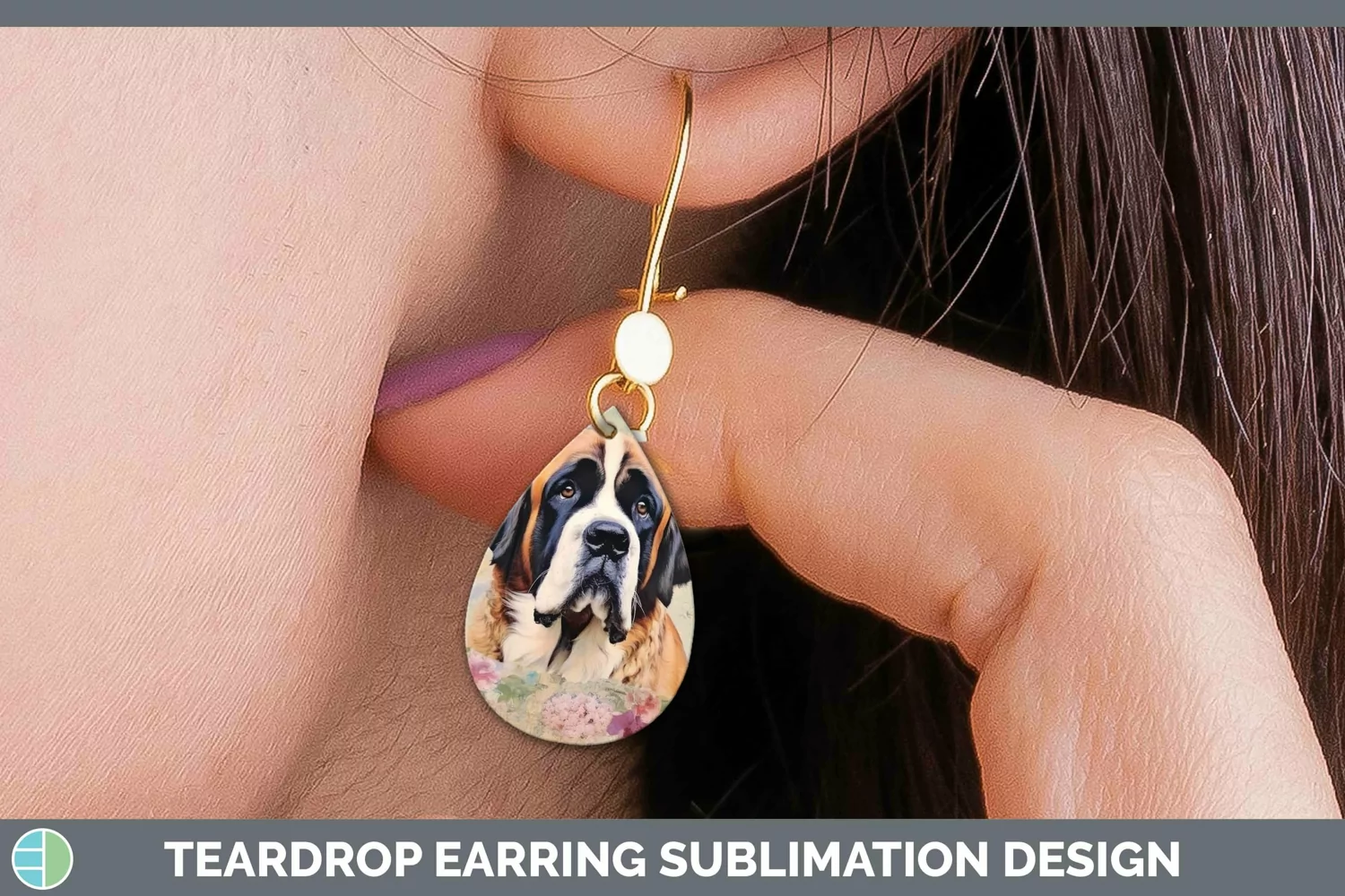 GorgeousVintage Decoupage Teardrop Earrings design.