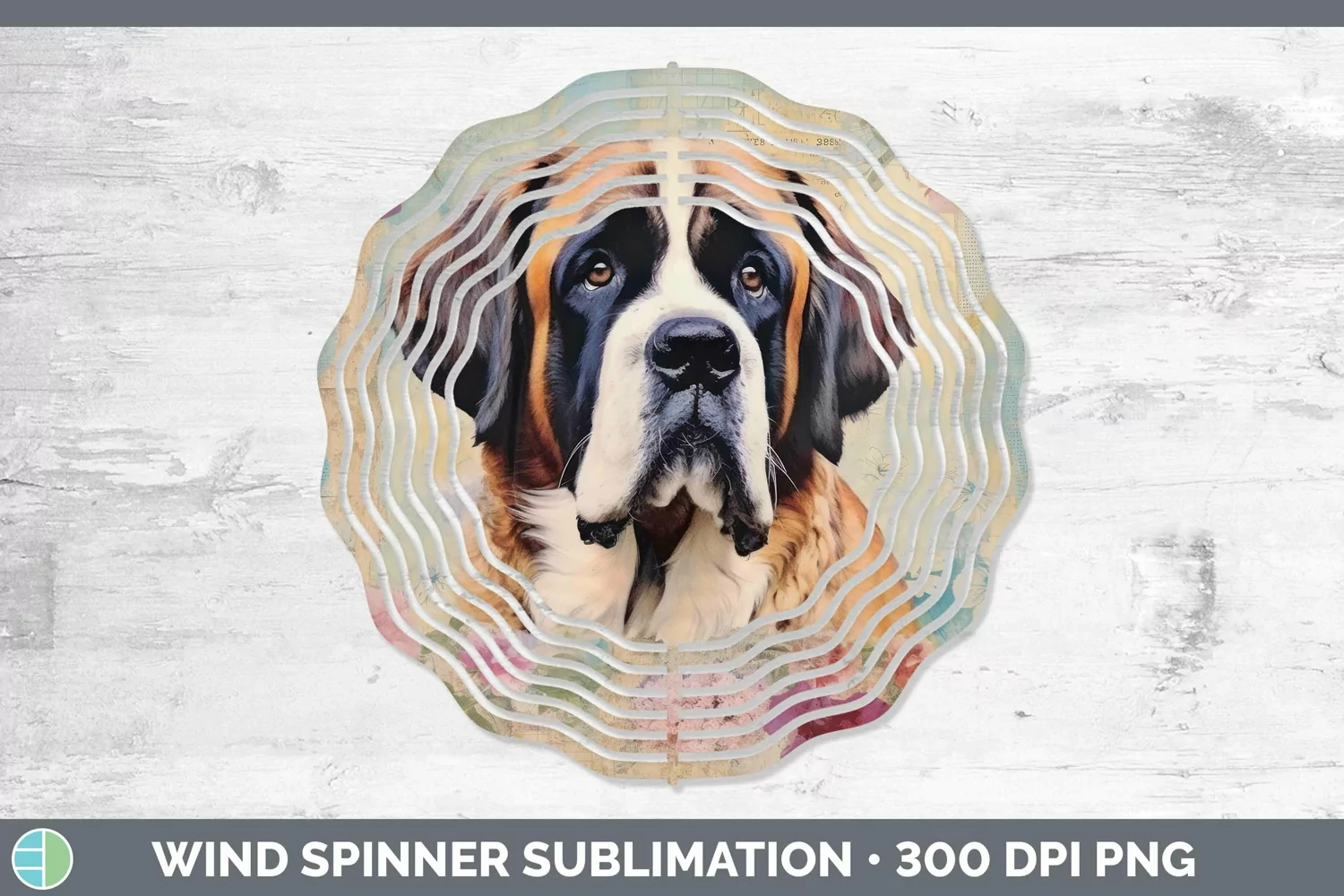 GorgeousVintage Decoupage Wind Spinner design.