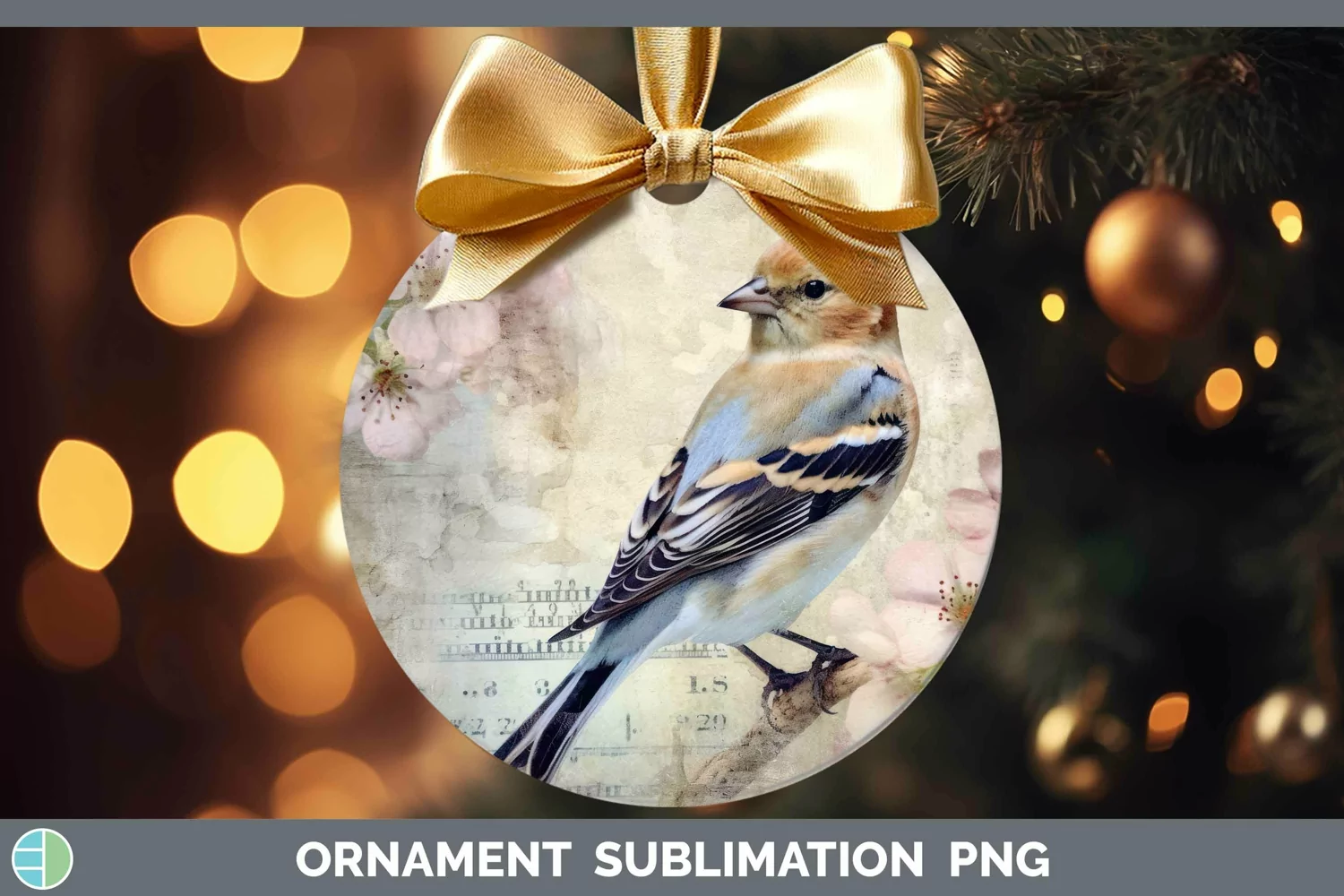 GorgeousVintage Decoupage Ornament design.