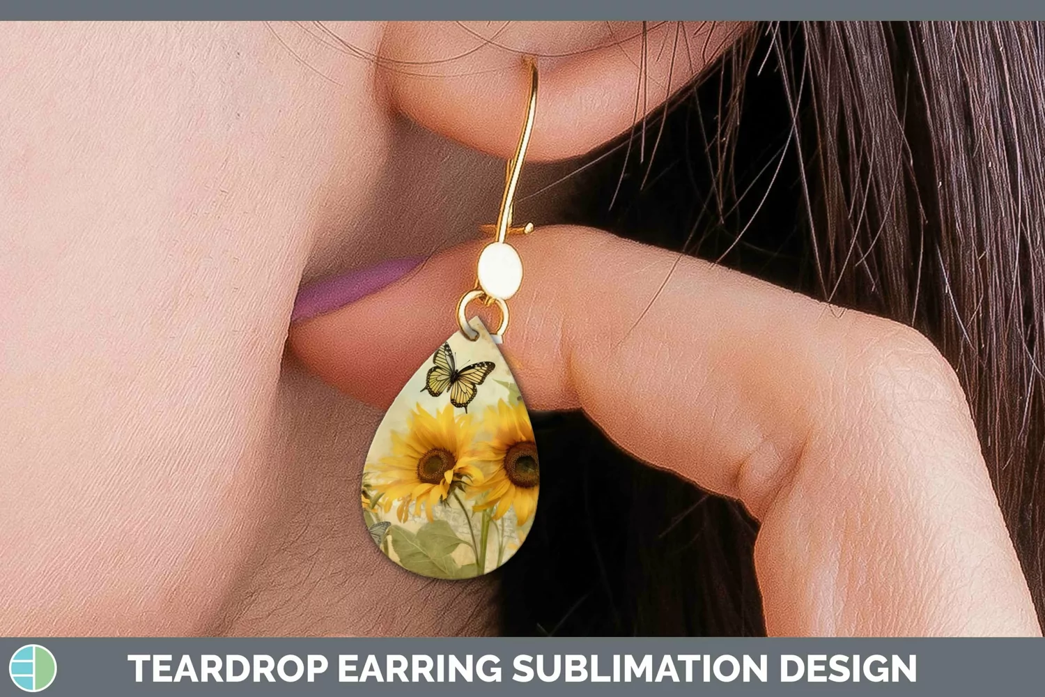 GorgeousVintage Decoupage Teardrop Earrings design.