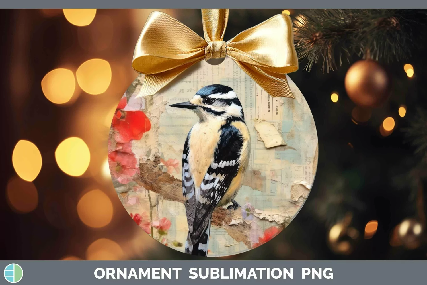 GorgeousVintage Decoupage Ornament design.