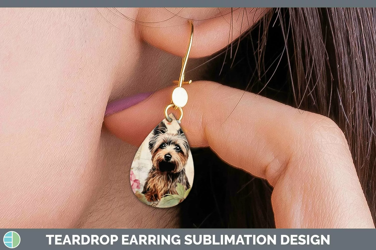 GorgeousVintage Decoupage Teardrop Earrings design.