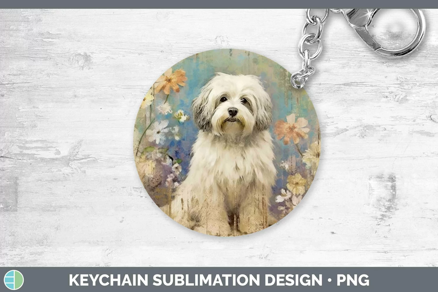 GorgeousVintage Dogs Keychain design.
