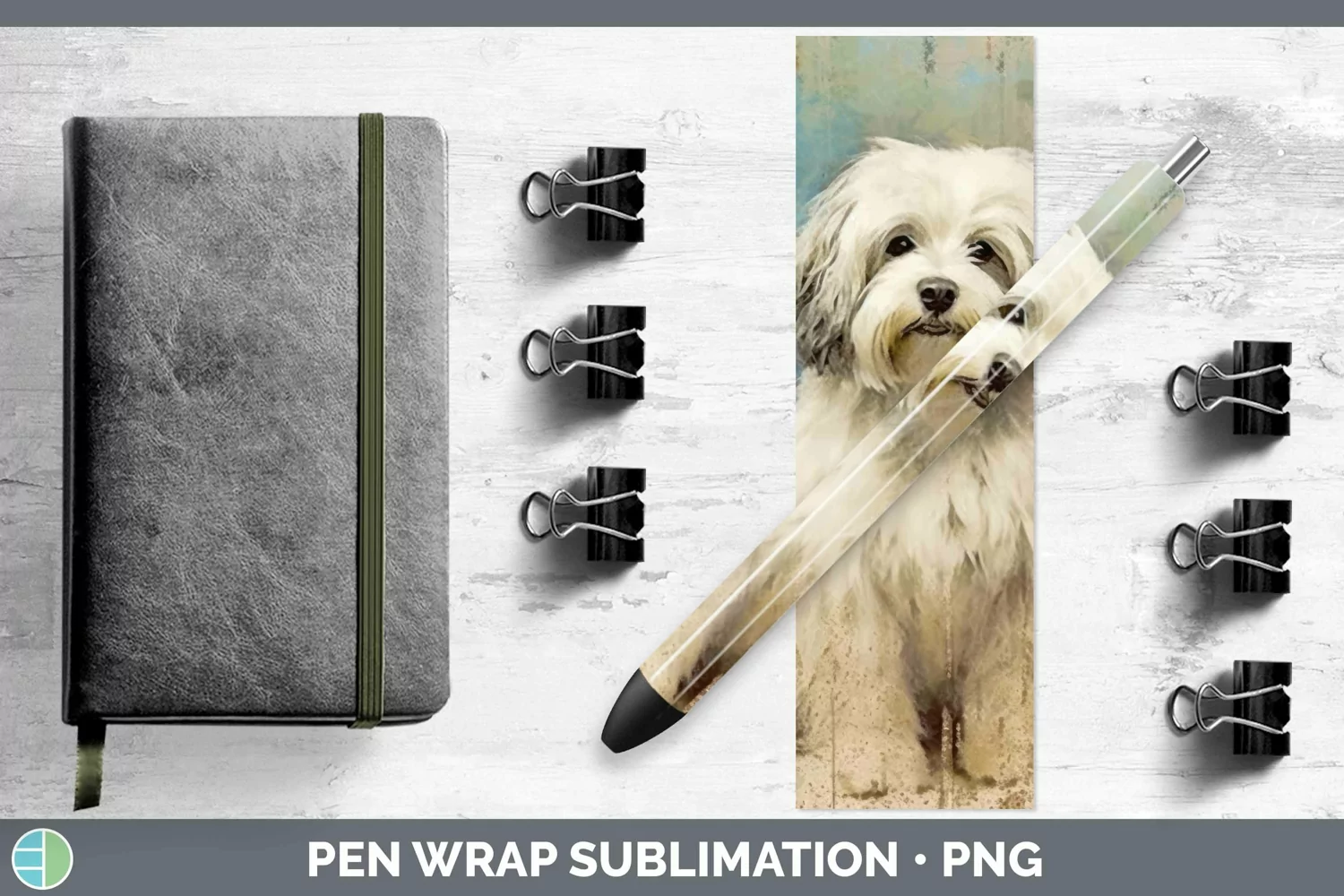 GorgeousVintage Dogs Pen Wrap design.