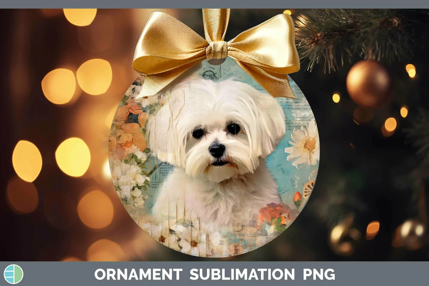 GorgeousVintage Dogs Ornament design.