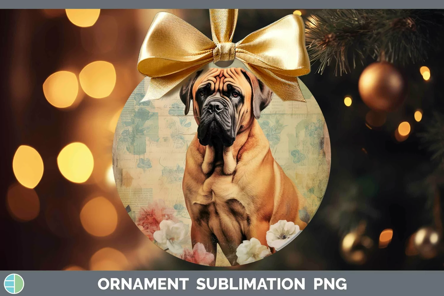 GorgeousVintage Dogs Ornament design.