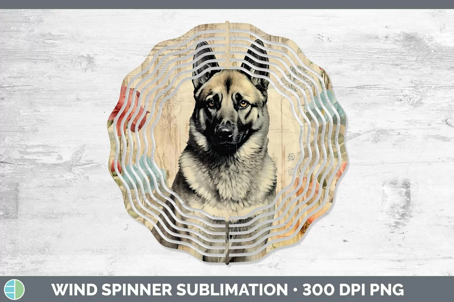 GorgeousVintage Dogs Wind Spinner design.