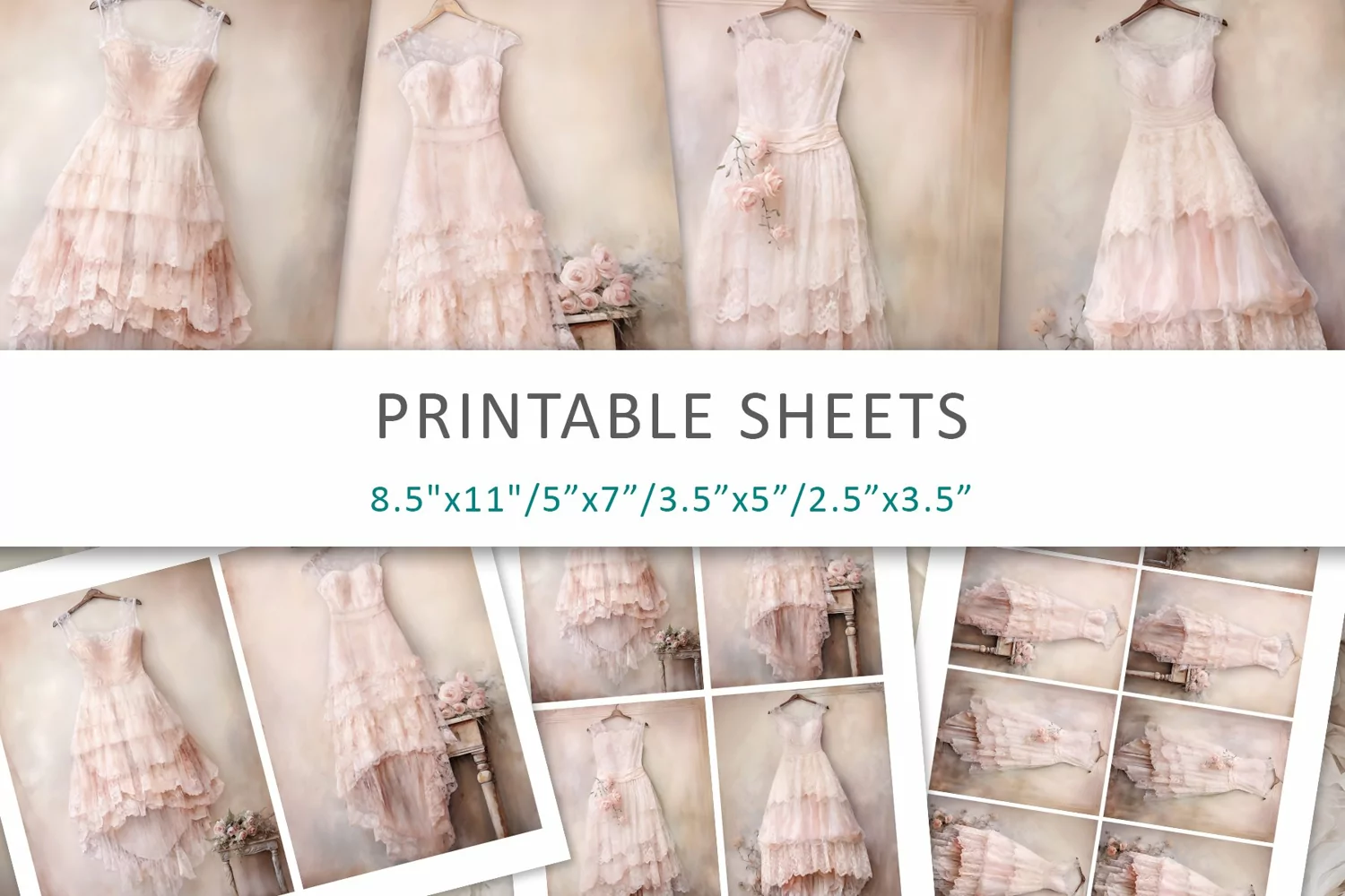 Vintage Dress Junk Journal, Digital Scrapbook product image 1