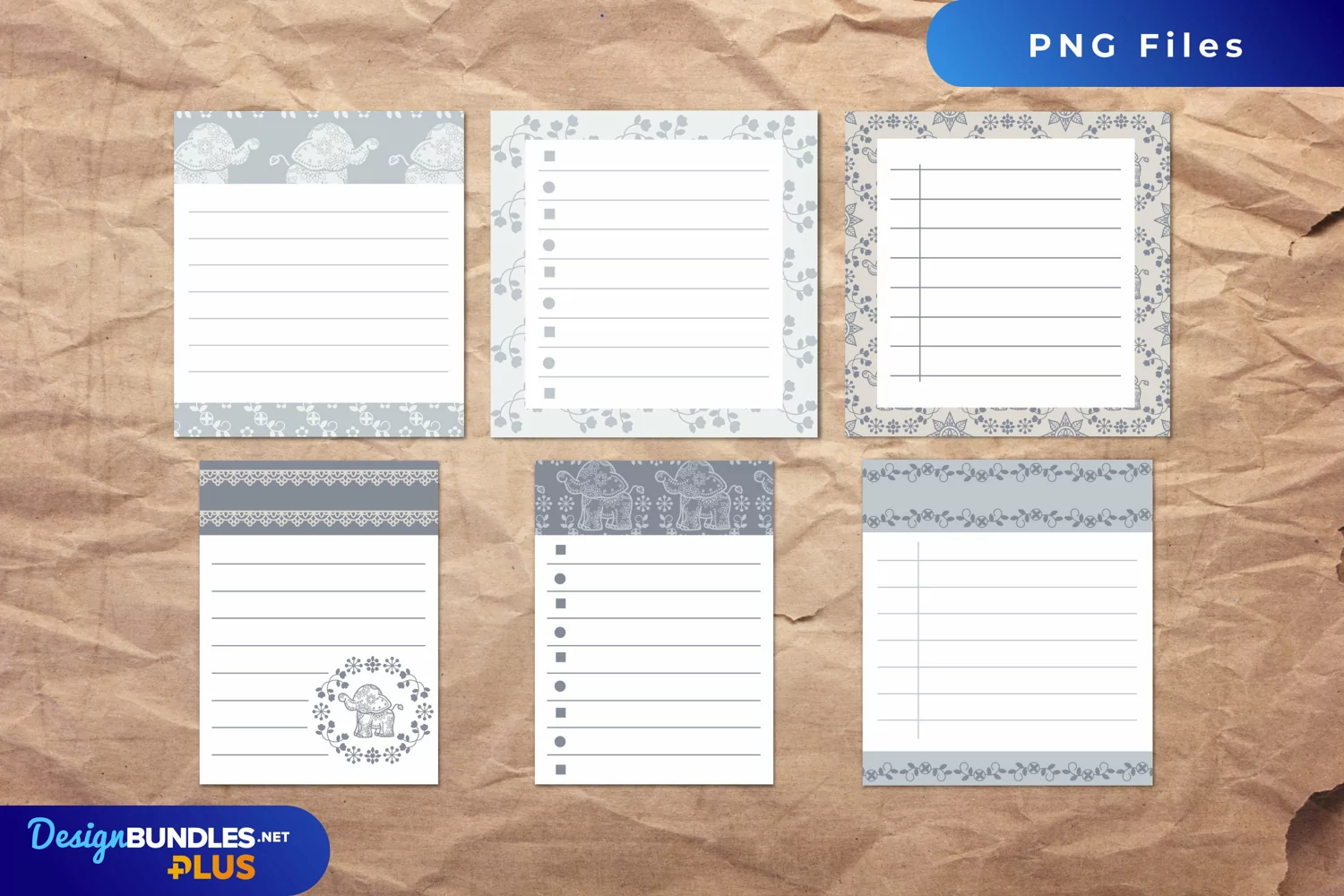 Vintage Ethnic Elephant Seamless Pattern Journaling Page product image 1