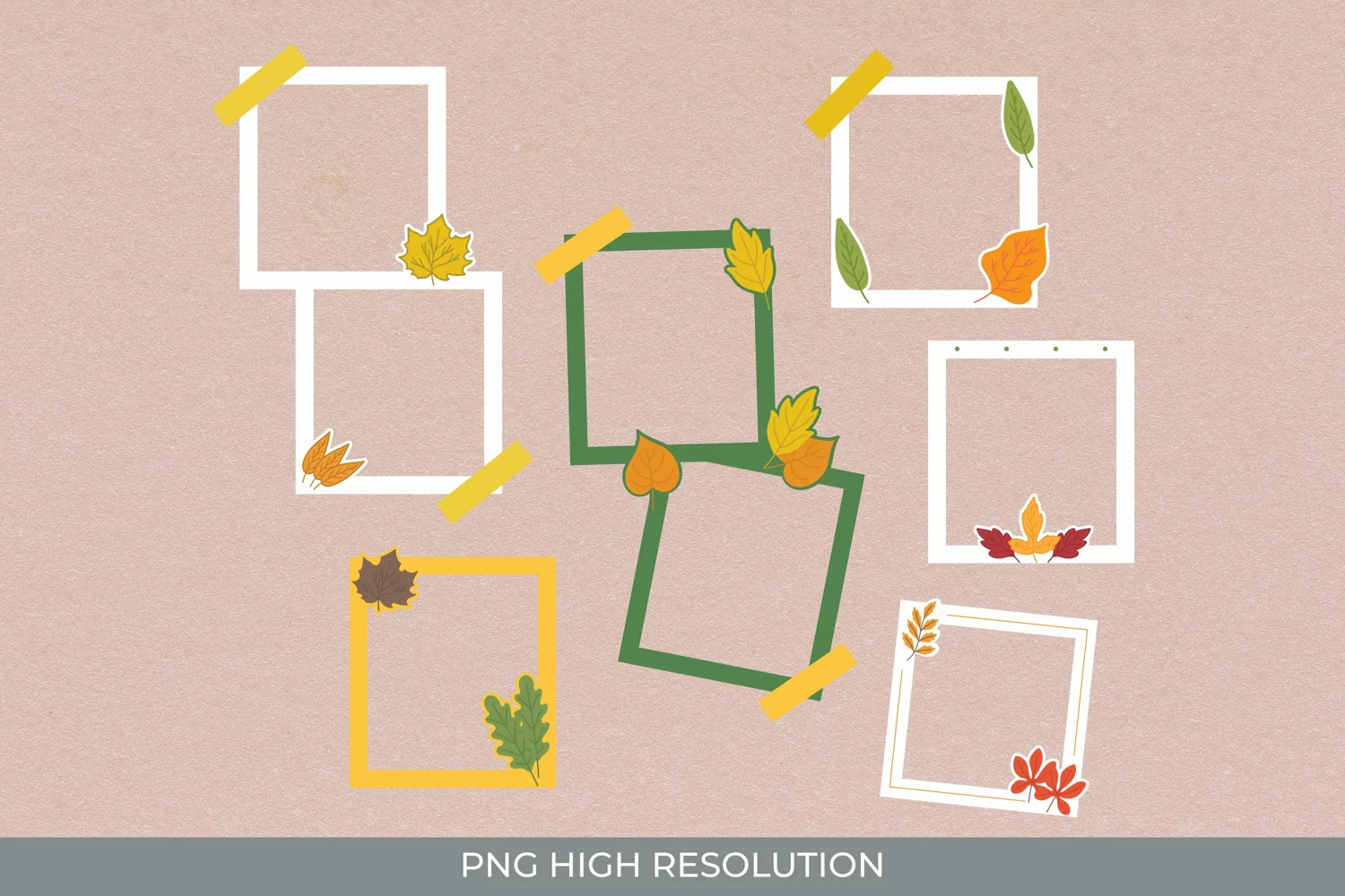 Scrapbooking Vintage Fall Leaves Frames Set product image 1