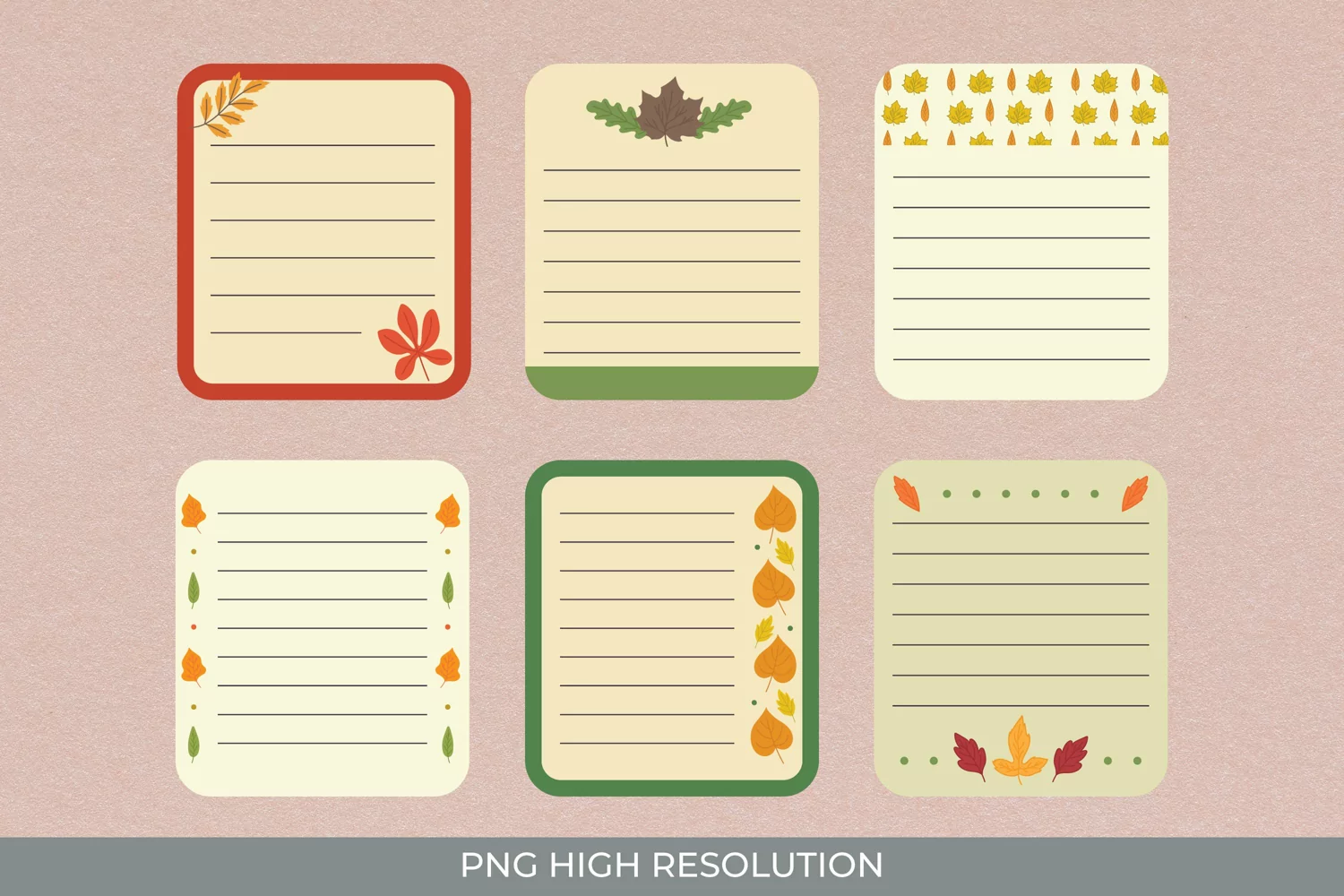 Vintage Fall Leaves Shaped Journaling Layout product image 1