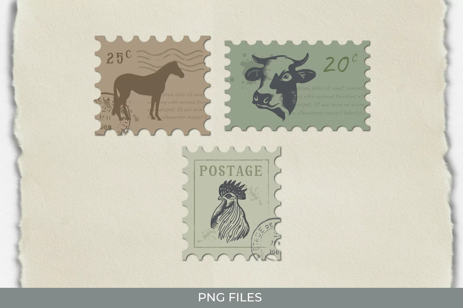 Vintage Farm Postage - Scrapbook Clipart product image 1
