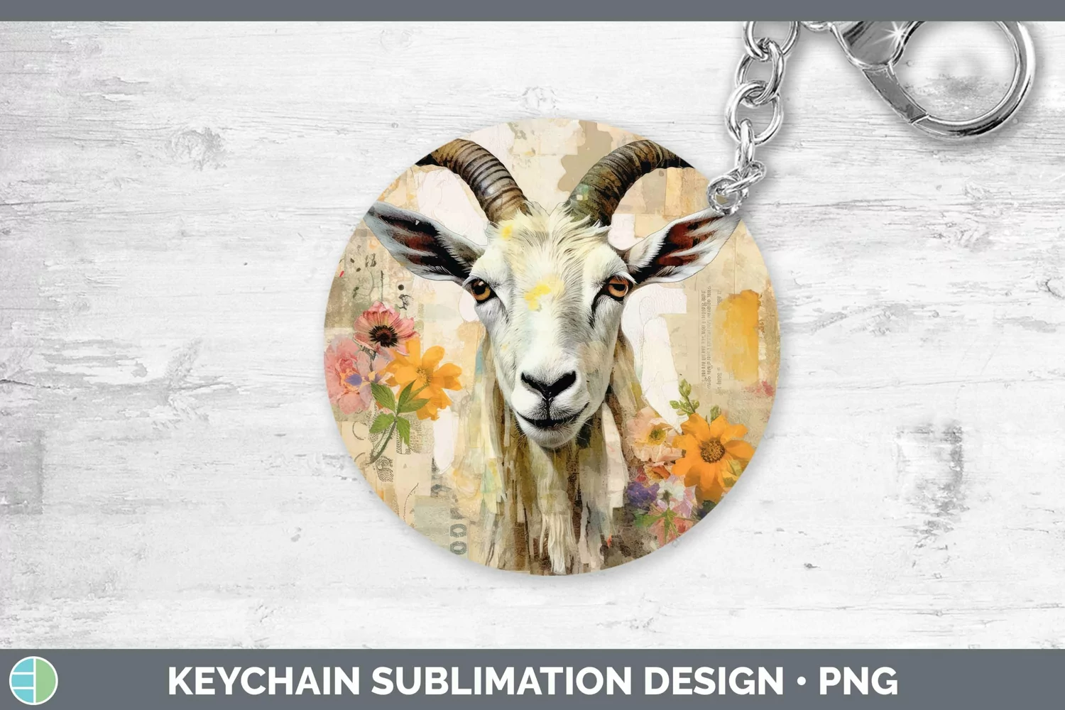 GorgeousVintage Farm Keychain design.