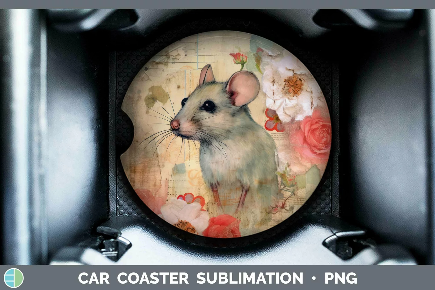 GorgeousVintage Farm Car Coaster design.
