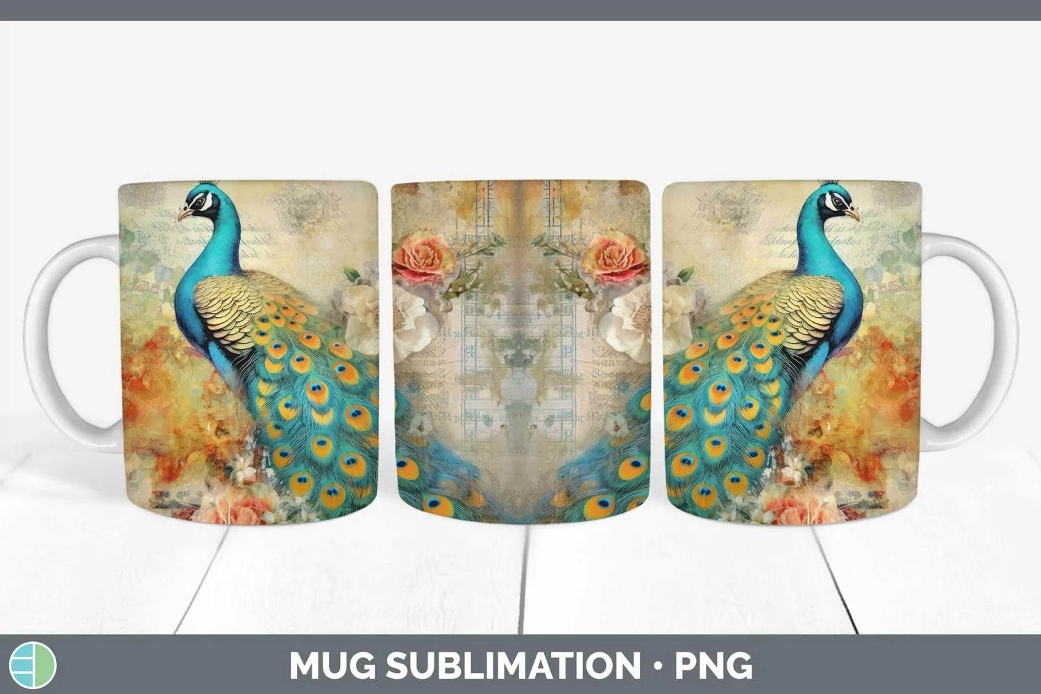 GorgeousVintage Farm Mug Wrap design.