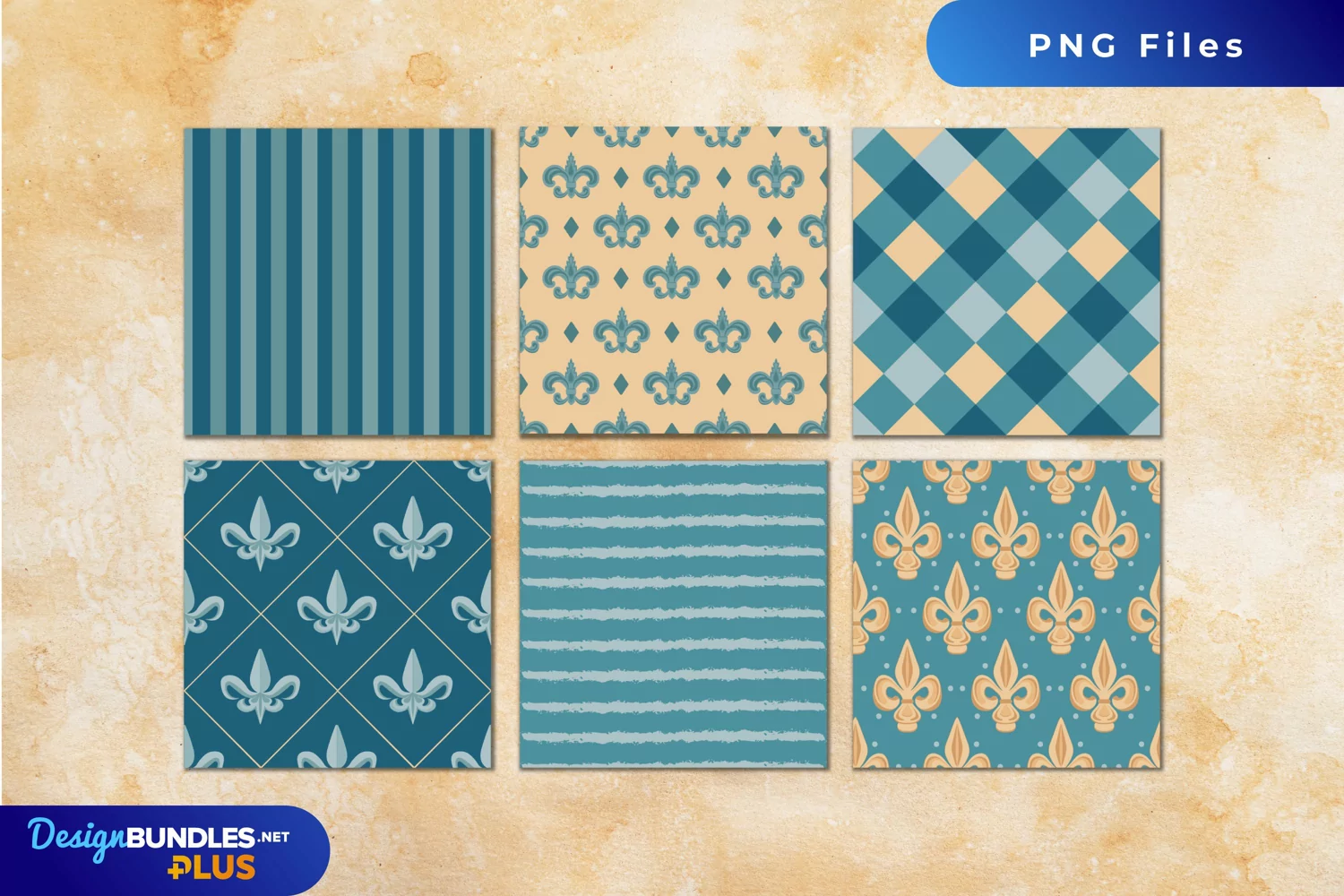 Vintage Fleur De Lis Seamless Pattern Paper Pack product image 1