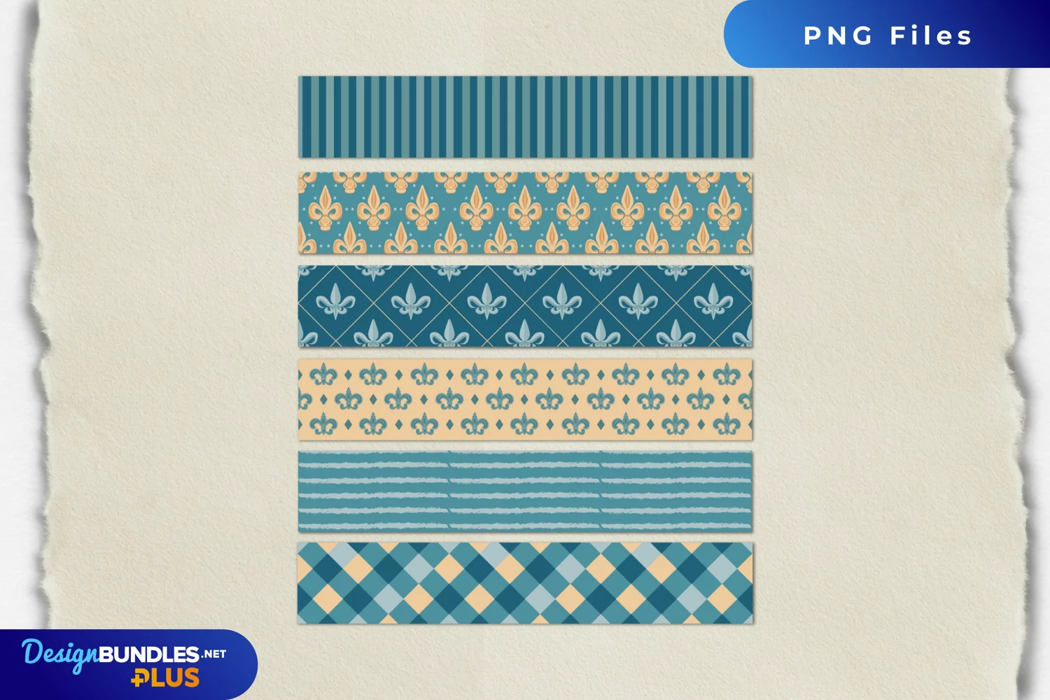 Vintage Fleur De Lis Seamless Pattern Stripe product image 1