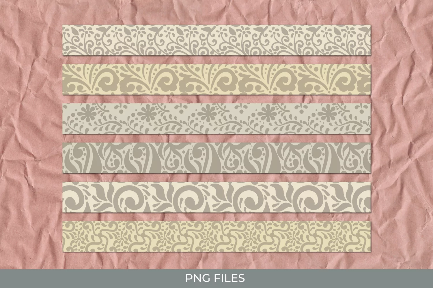 Vintage Floral Ornamental Seamless Strips product image 1