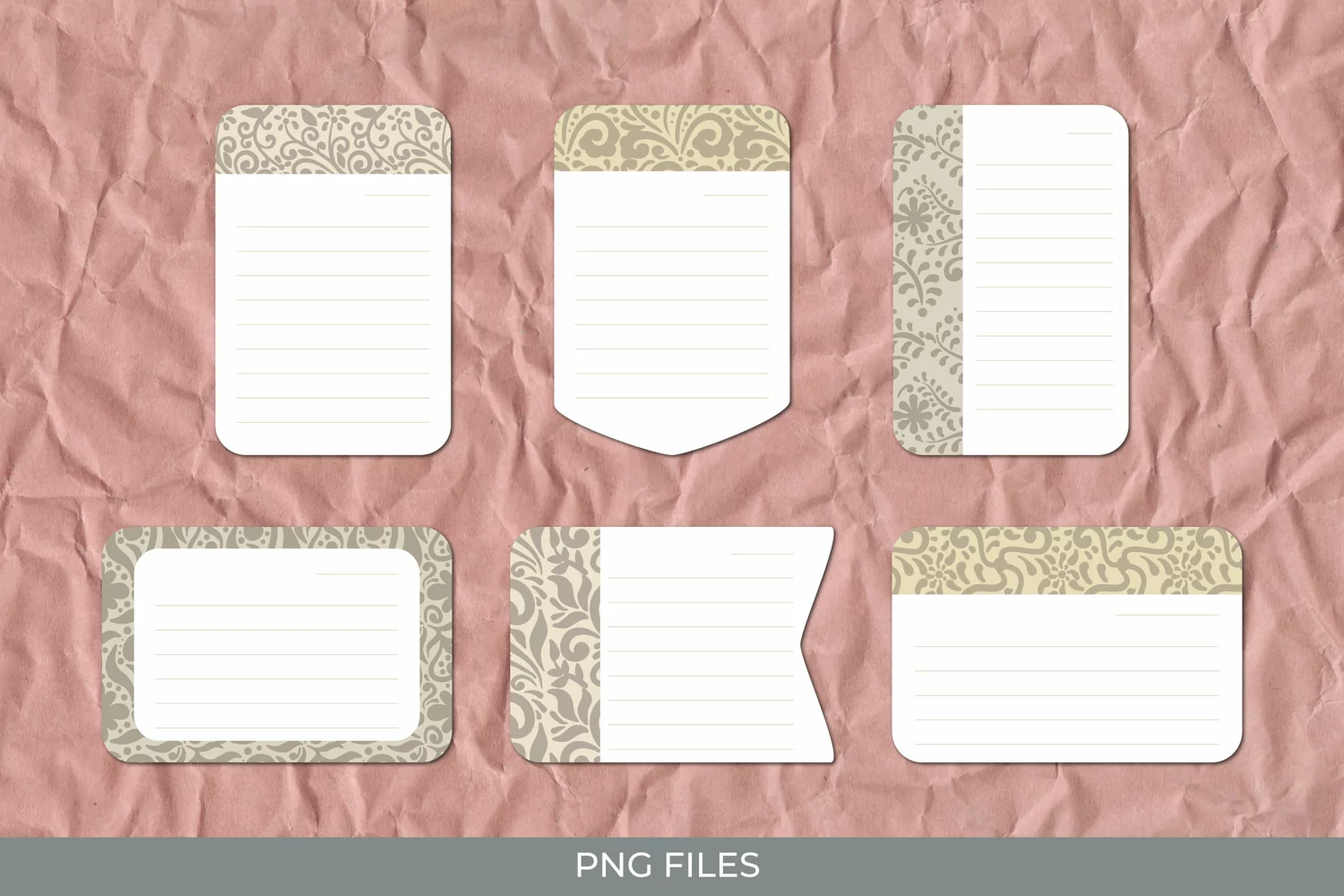 Vintage Floral Ornamental Shaped Journaling Area product image 1