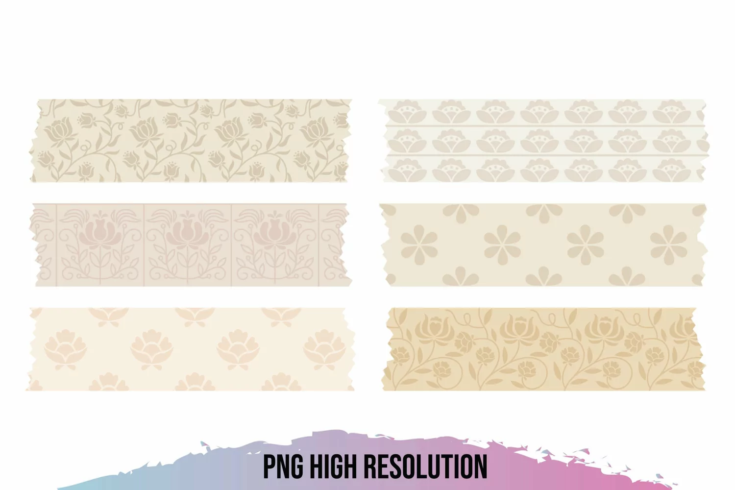 Vintage Floral Pattern Tape product image 1