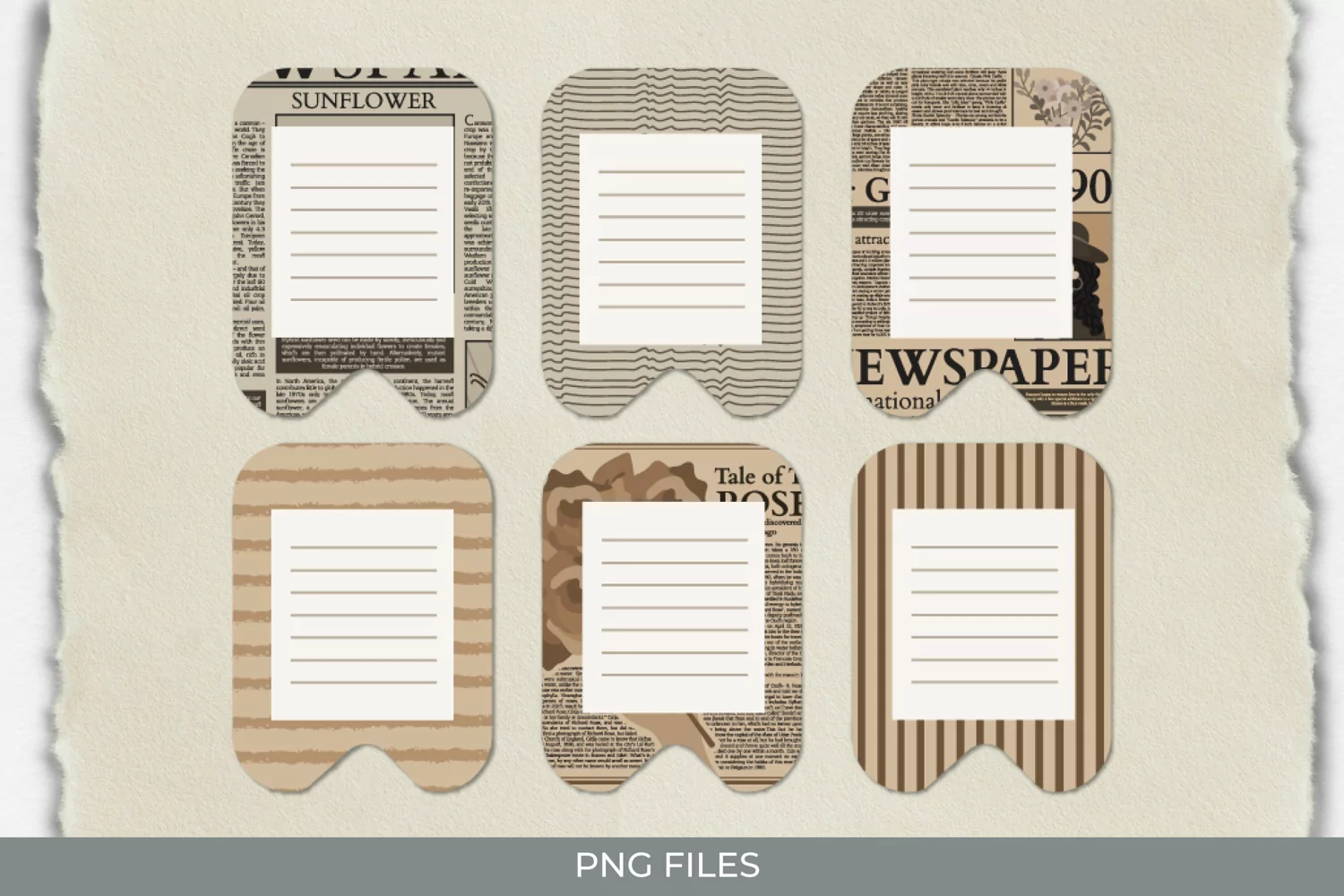 Vintage Flower Newspaper Seamless Pattern product image 1