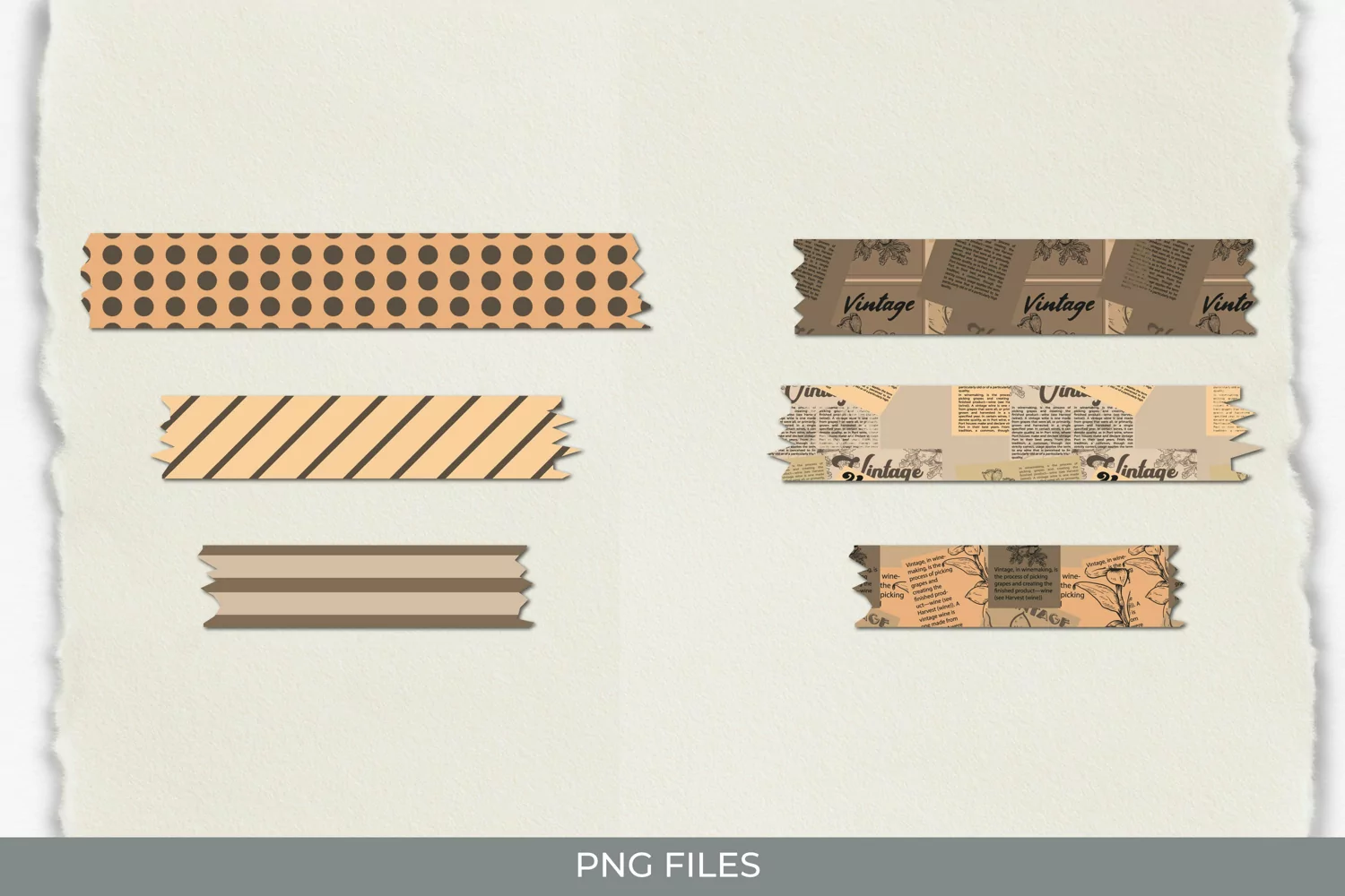 Vintage Flower Article in Newspaper Seamless Pattern Tape product image 1