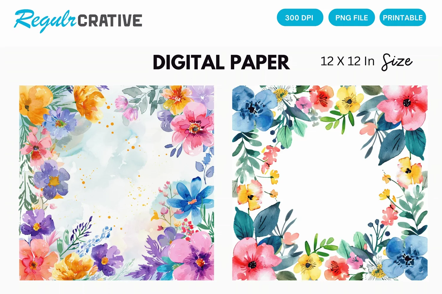 Vintage Flower Digital Paper product image 1