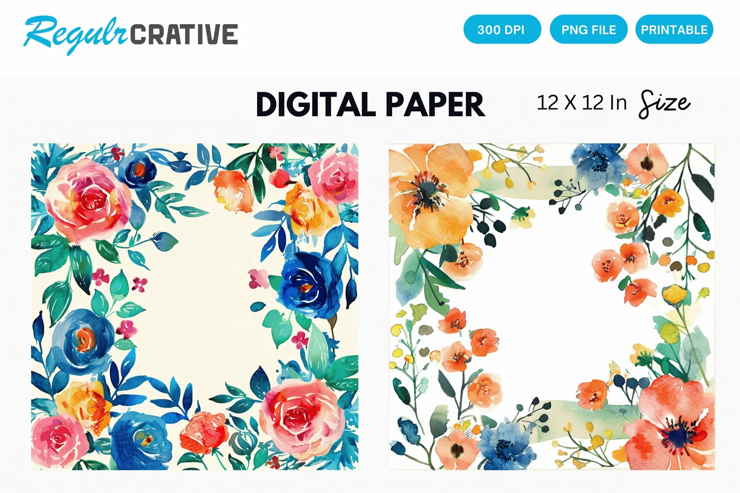 Vintage Flower Digital Paper product image 1