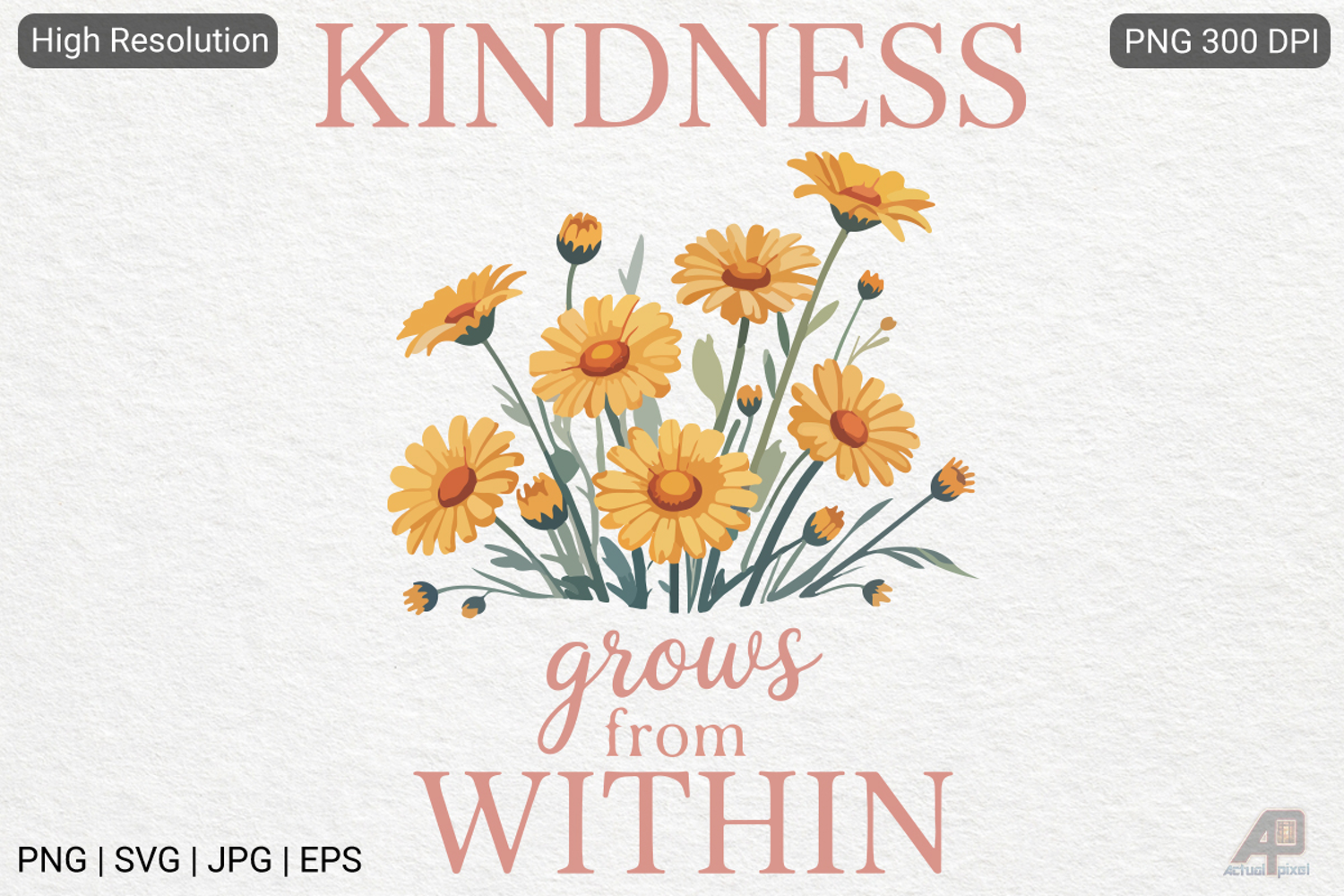 Boho Retro Flowers Inspirational Quotes product image 1