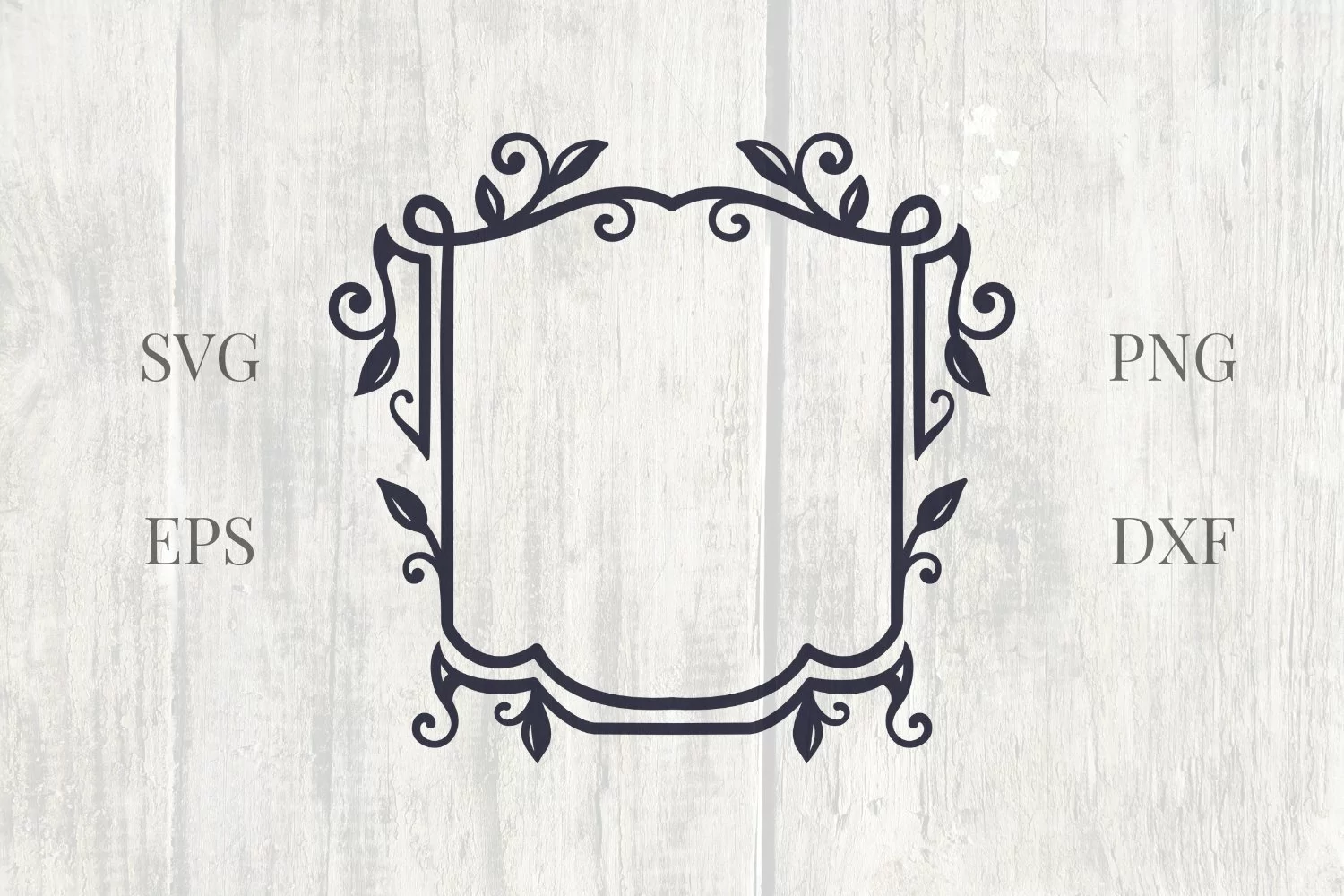 Vintage Crest Floral Frame SVG