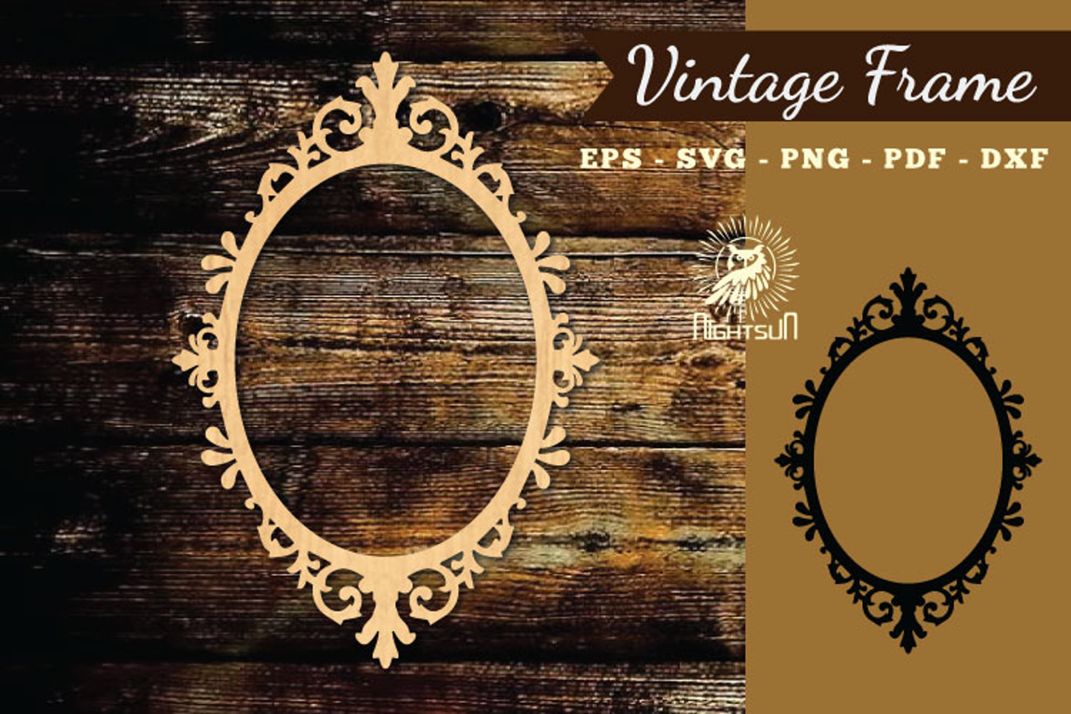 Vintage Frame Lasercut SVG product image 1