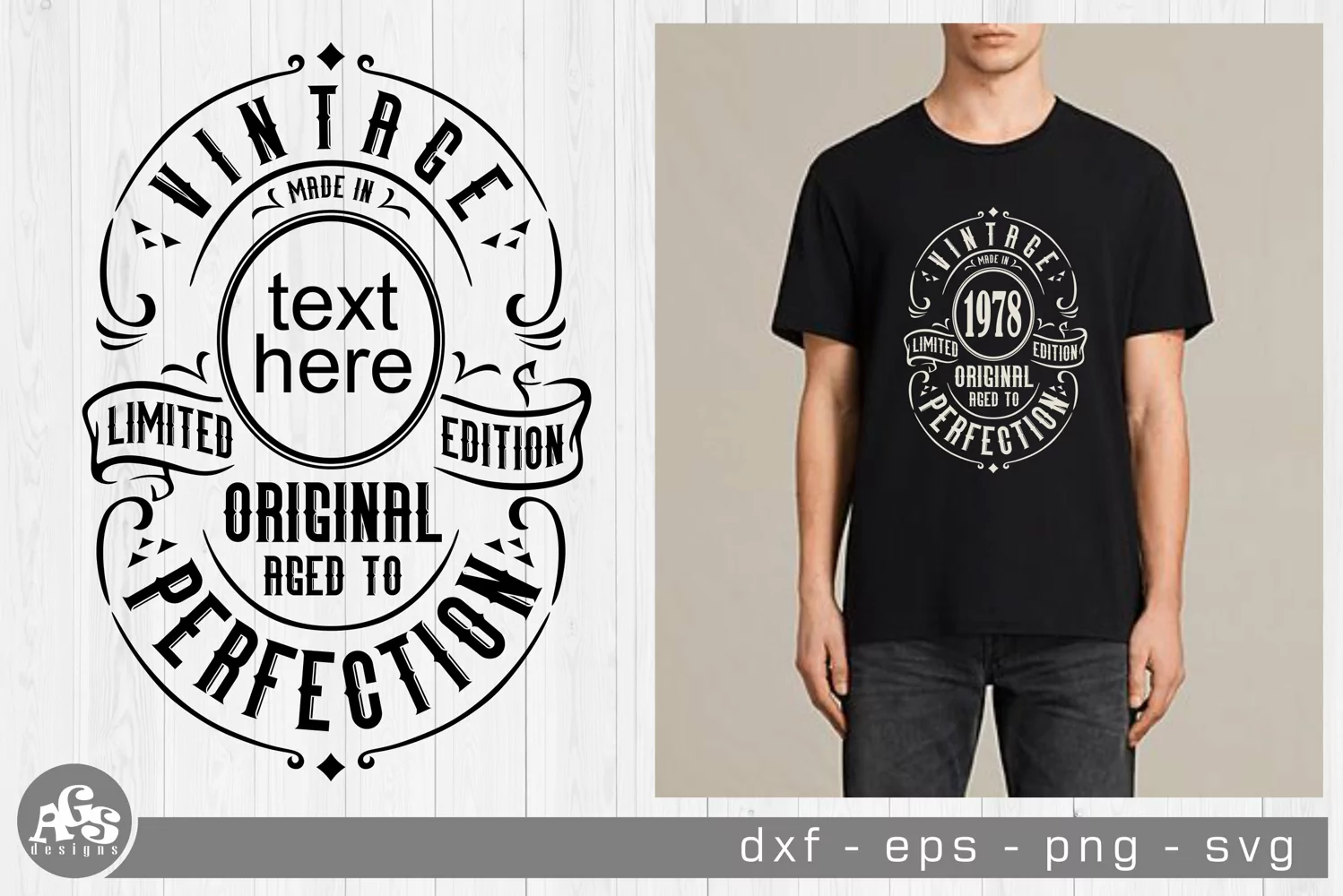 Vintage Limited Edition Birthday Frame Svg Design product image 1