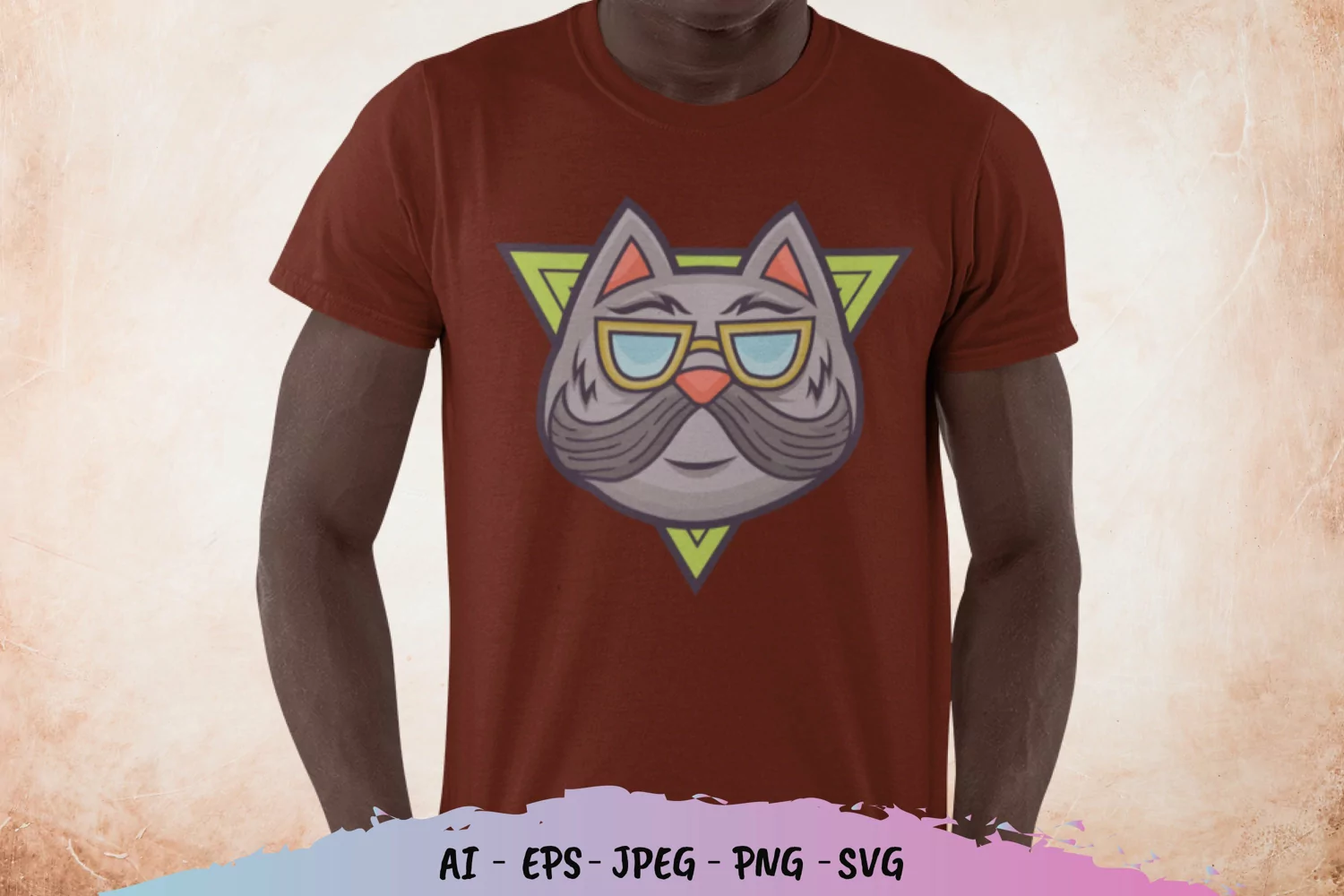 Vintage Gentleman Cat SVG product image 1