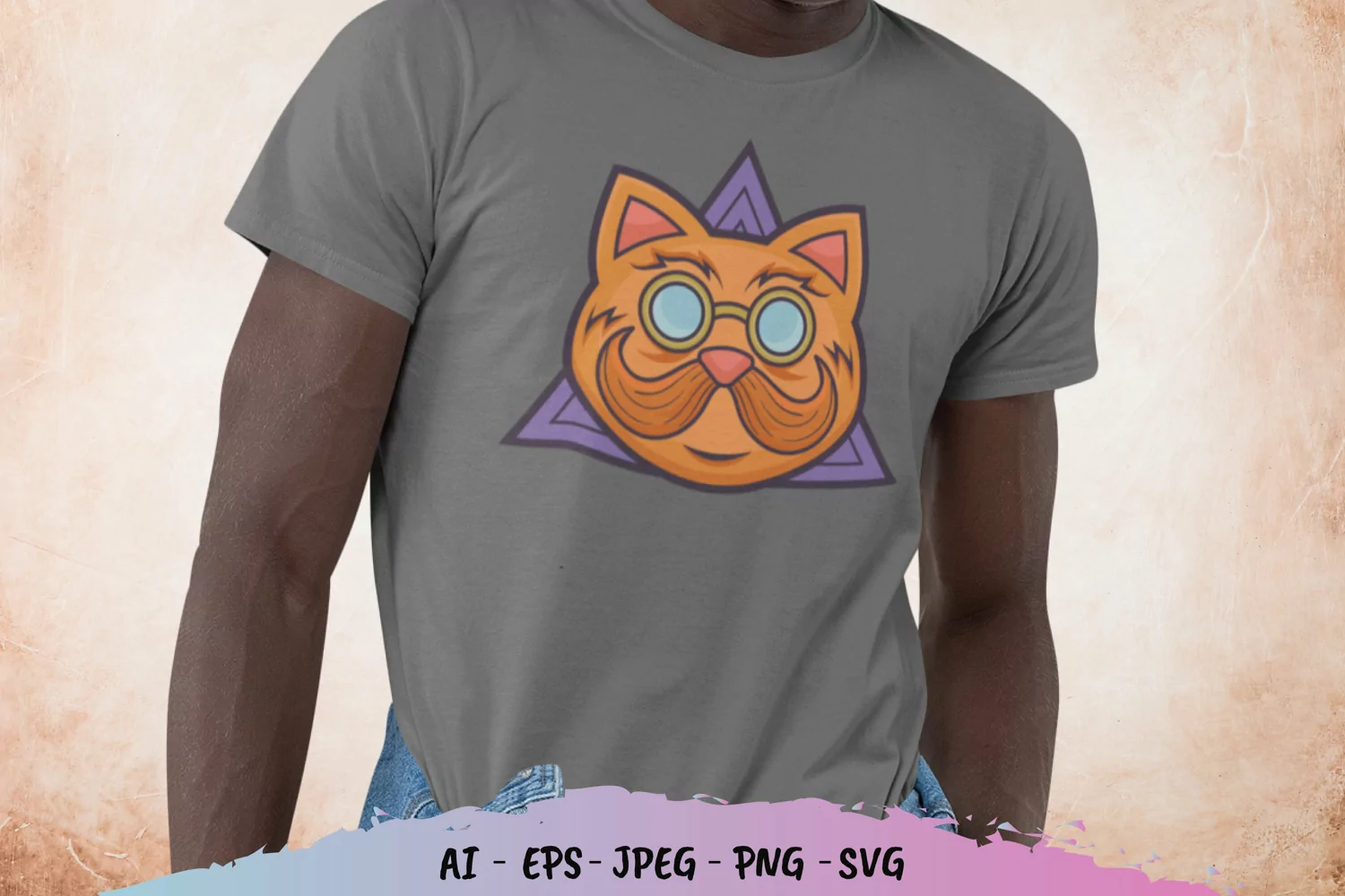 Vintage Gentleman Cat SVG product image 1