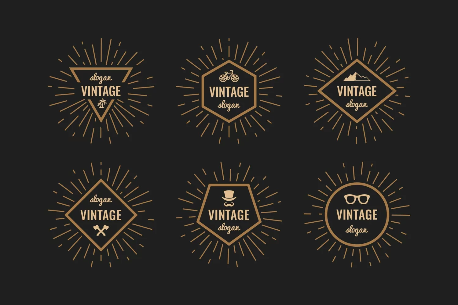 Vintage Geometric Logo Labels product image 1