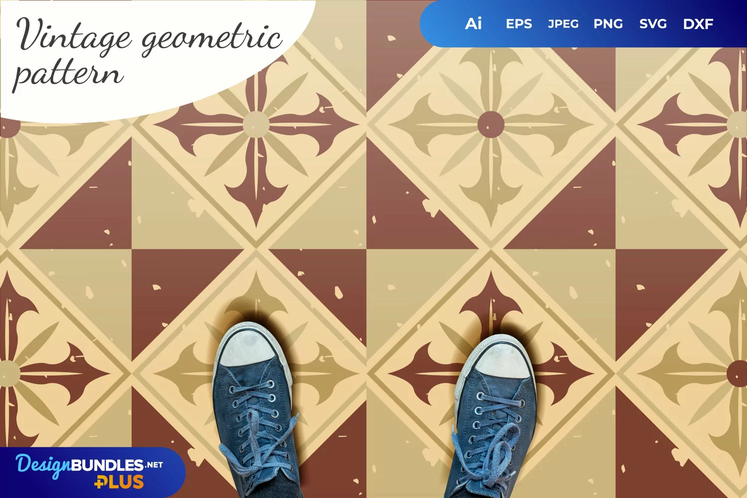 Vintage Geometric Pattern Background product image 1