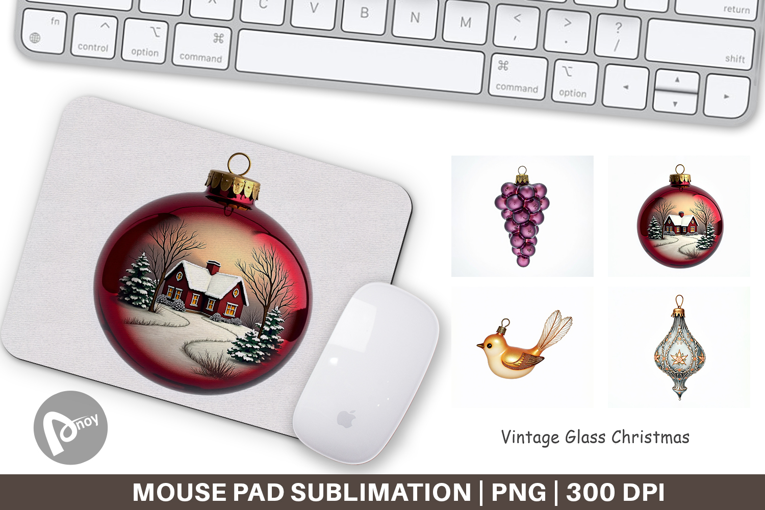 Glass Ornaments Mouse Pad product image 1