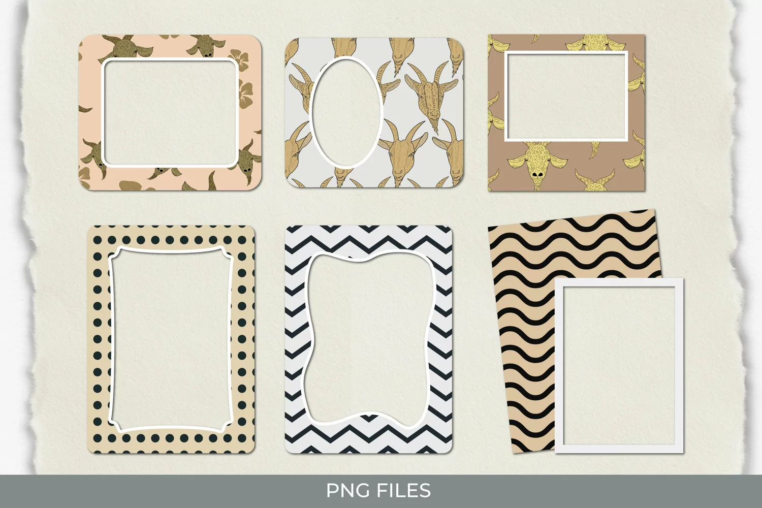 Vintage Goat Seamless Pattern Frames product image 1