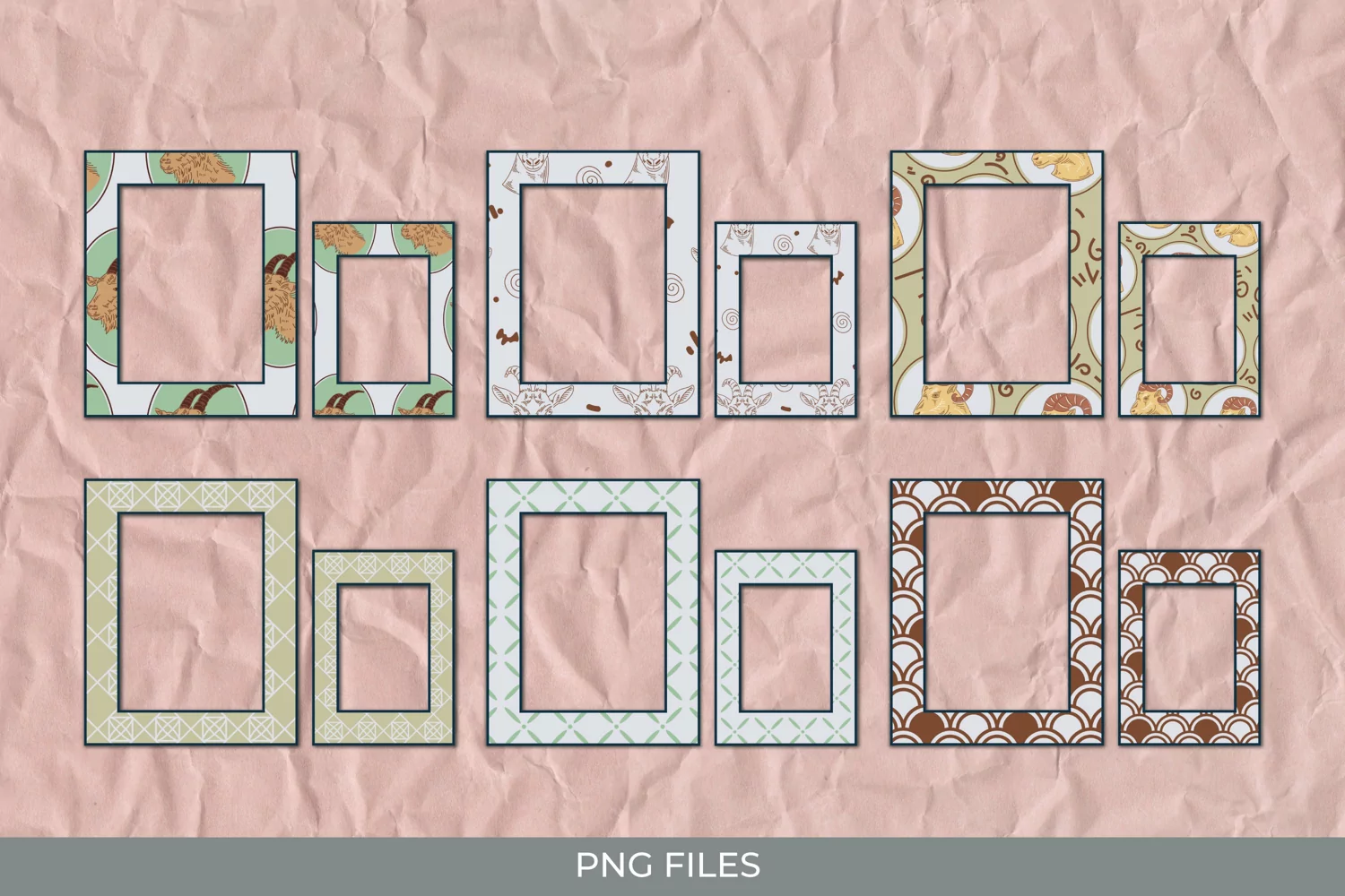 Vintage Goat Seamless Pattern Frames product image 1