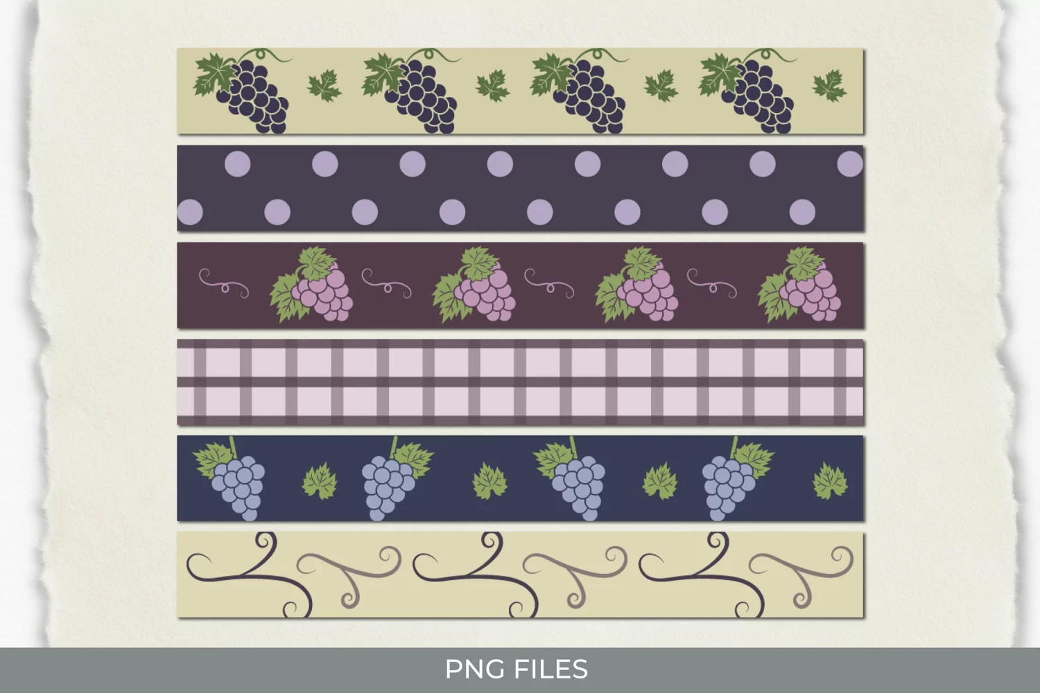 Vintage Grape Seamless Pattern Strips product image 1