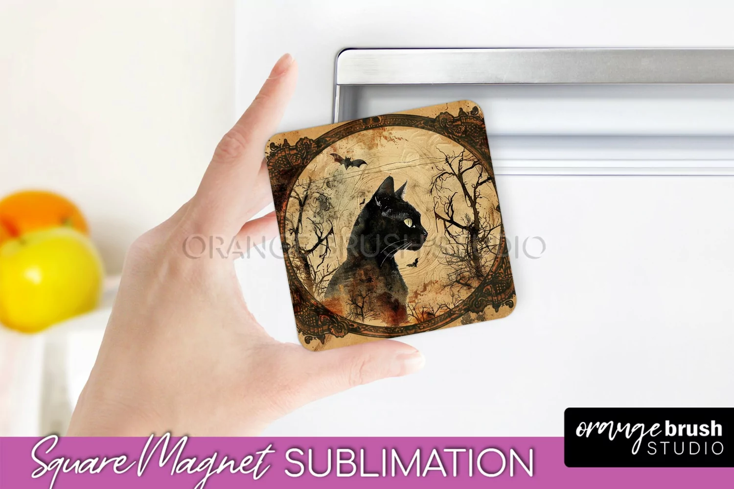 Vintage Halloween Magnet Sublimation Spooky Halloween Magnet product image 1