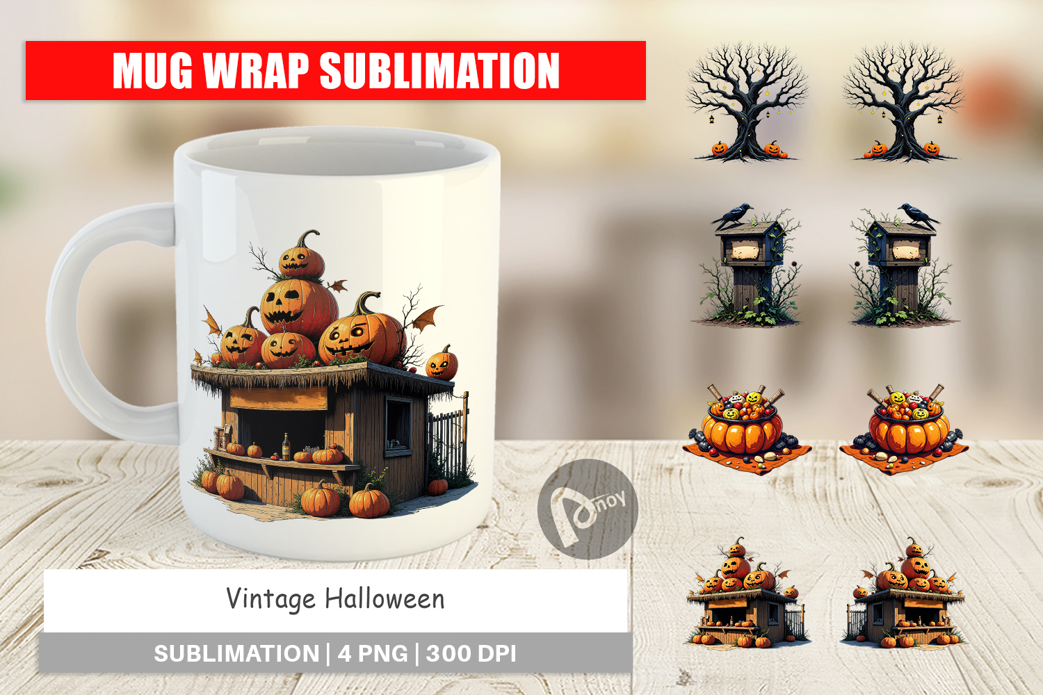 Mug Wrap Vintage Halloween
