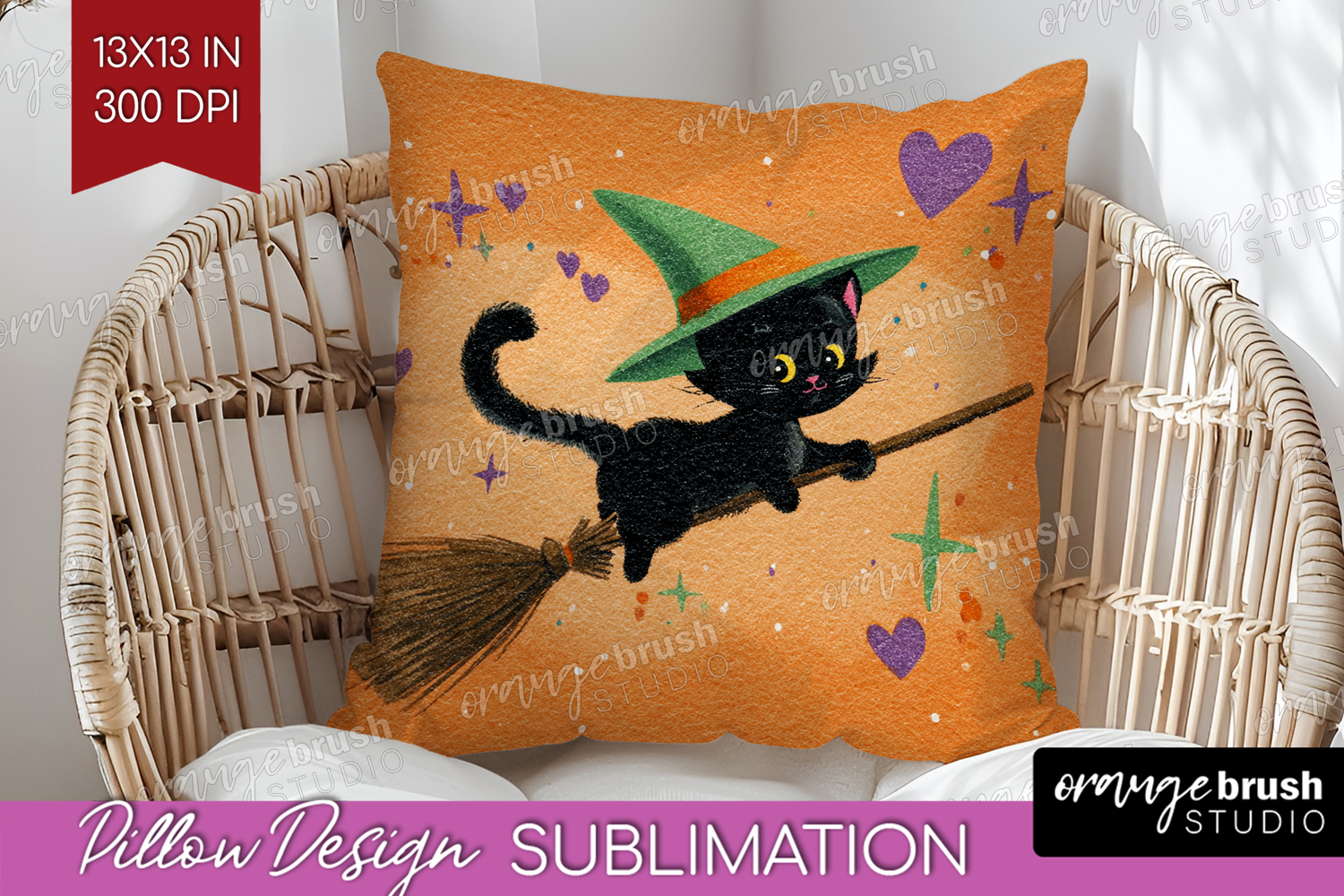 Retro Halloween Pillow Sublimation - Vintage Pillow Cover product image 1