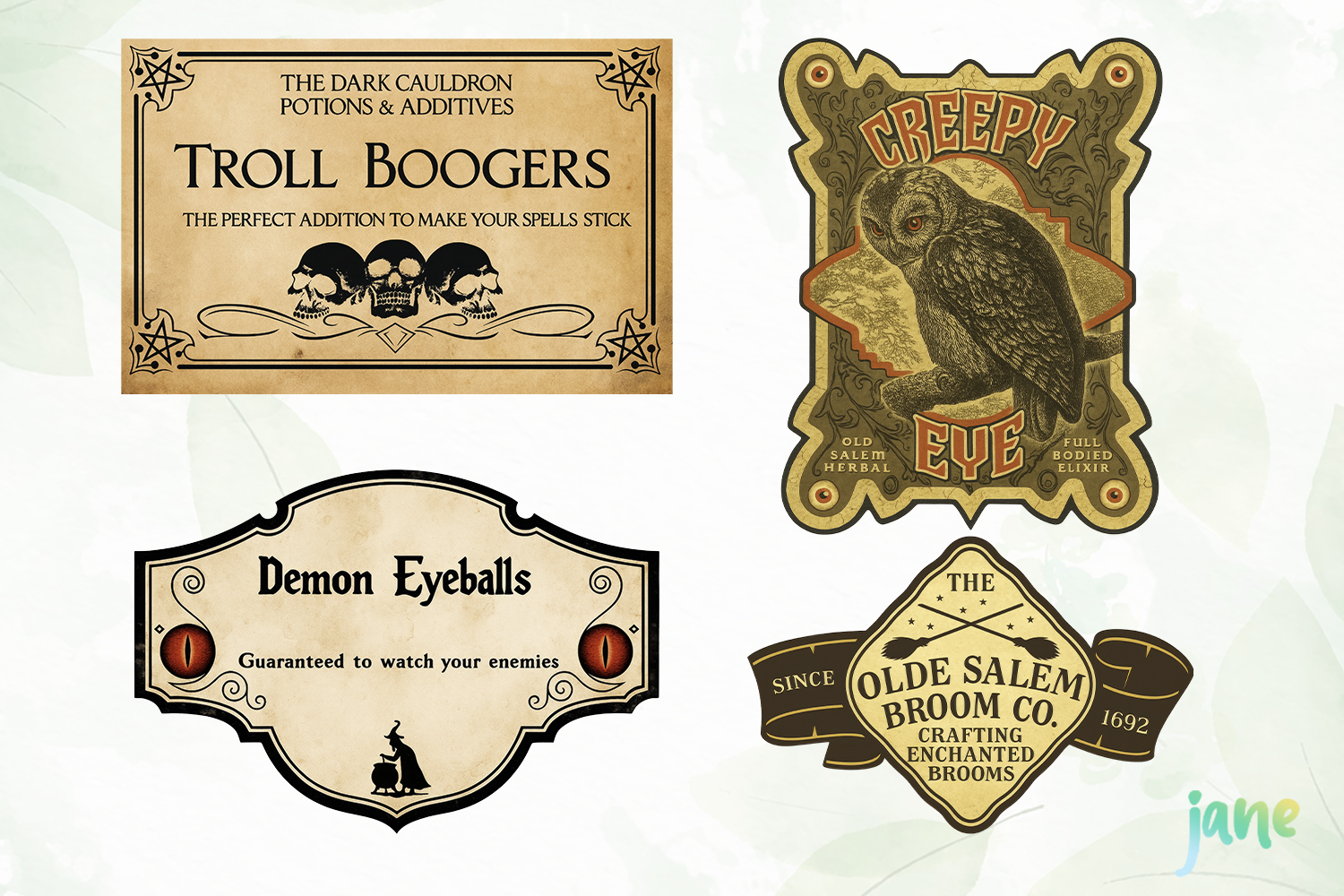 Vintage Halloween Labels Sublimation product image 1