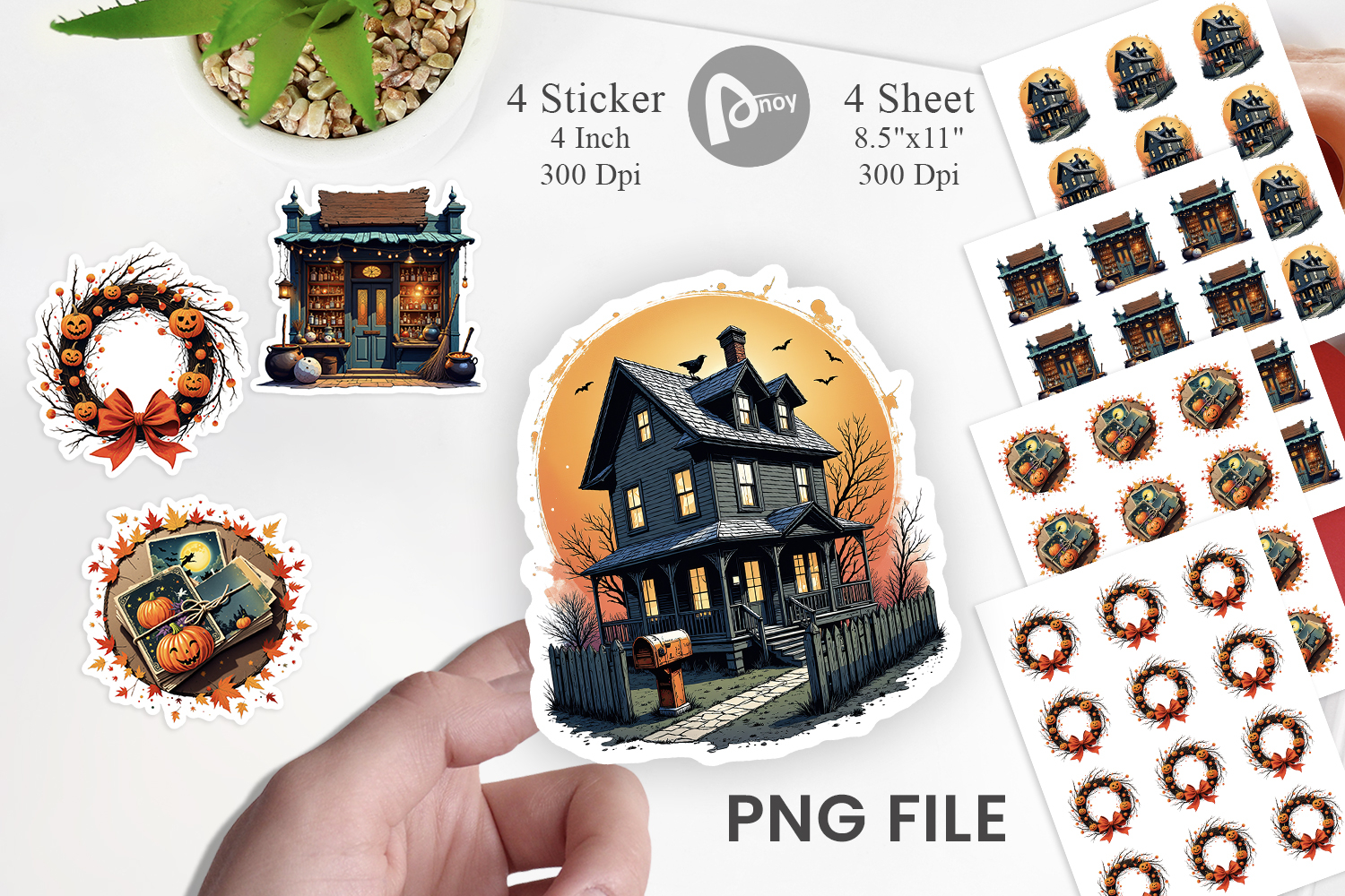Vintage Halloween Sticker