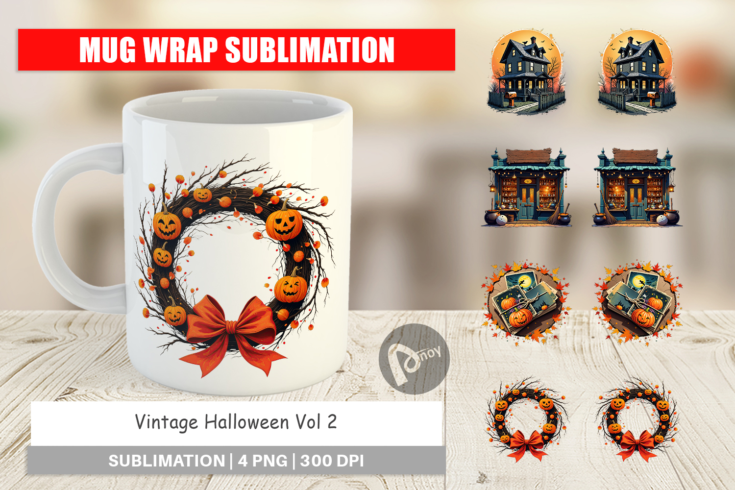 Mug Wrap Vintage Halloween
